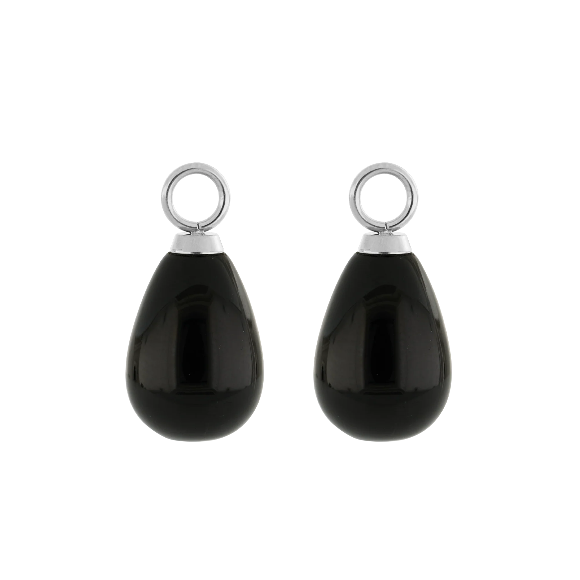 EAR ME UP Charm Drops Silver-Black - Image 2