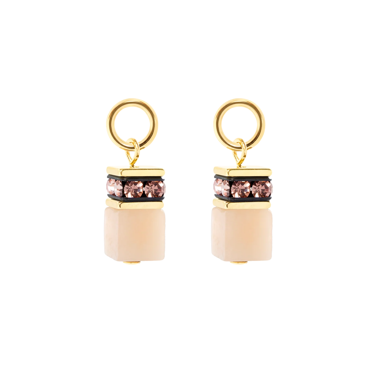 EAR ME UP Charm GeoCUBE® gold-apricot - Image 2