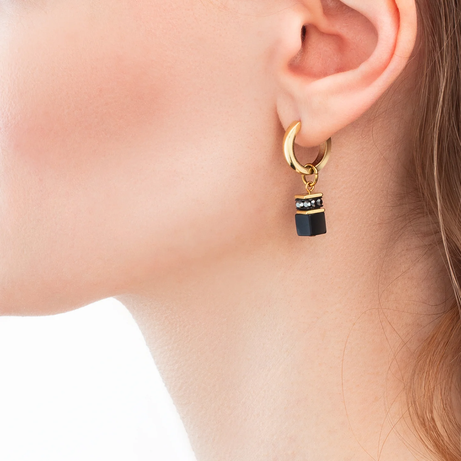 EAR ME UP Charm GeoCUBE® gold-black - Image 3