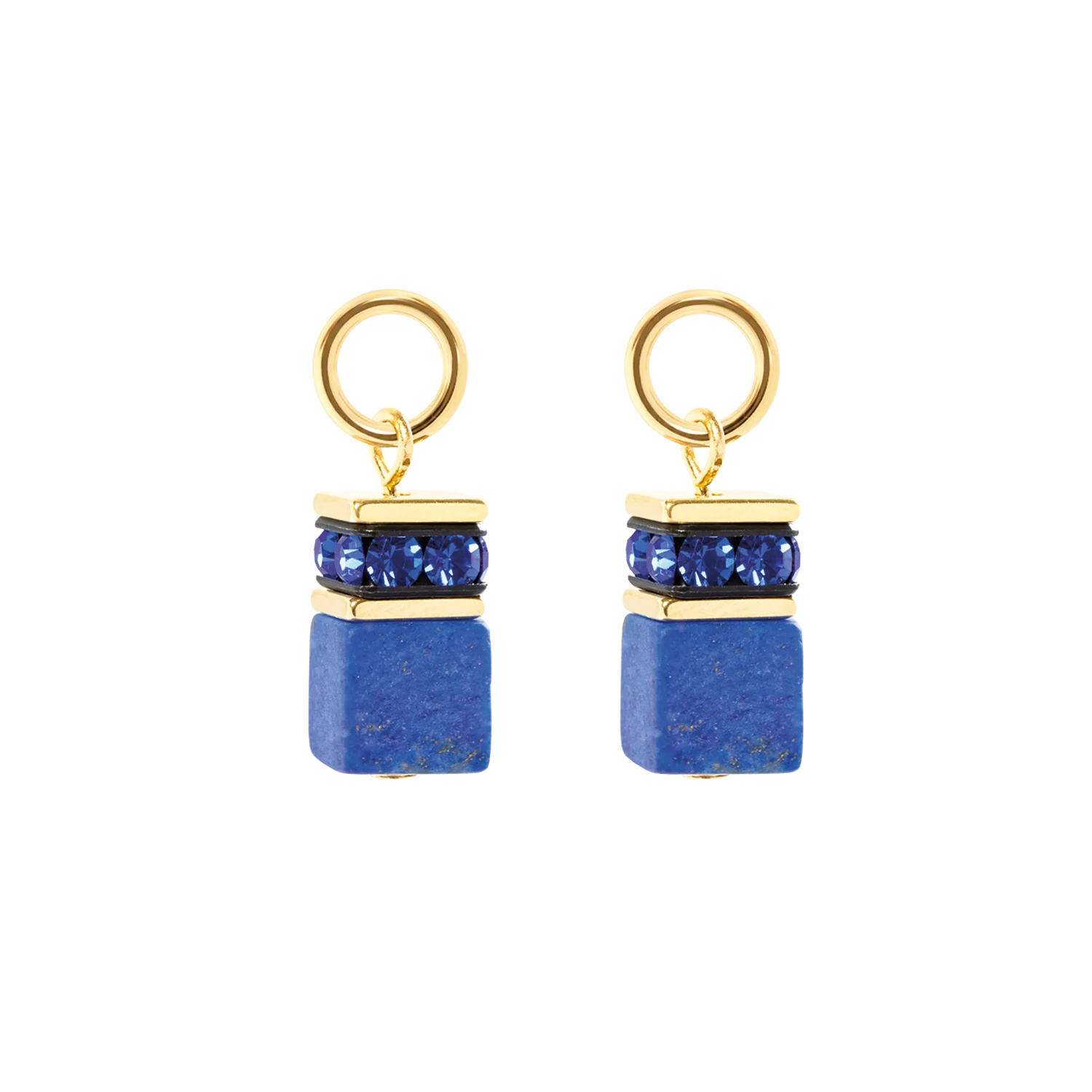EAR ME UP Charm GeoCUBE® gold-blue - Image 2