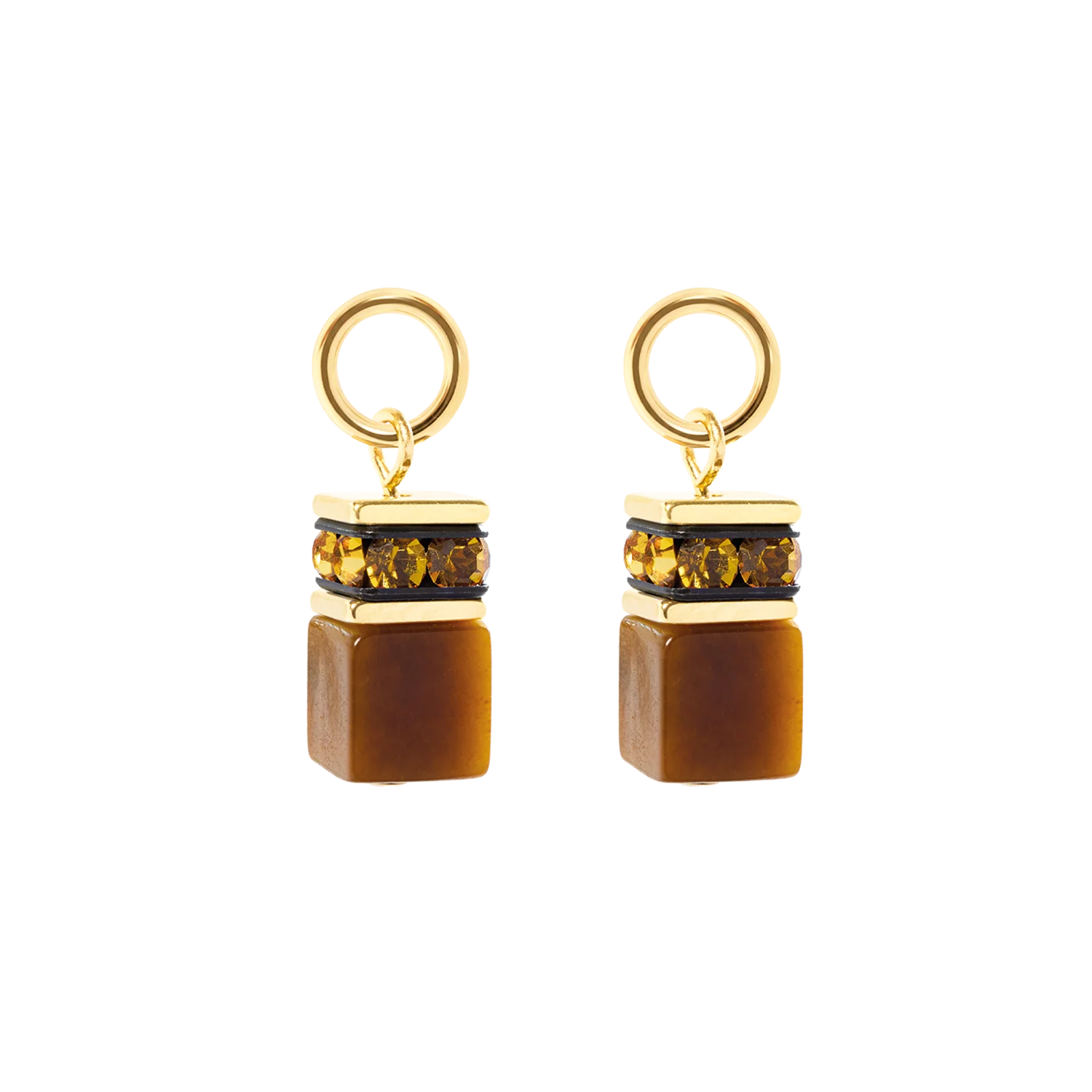 EAR ME UP Charm GeoCUBE® gold-brown - Image 2