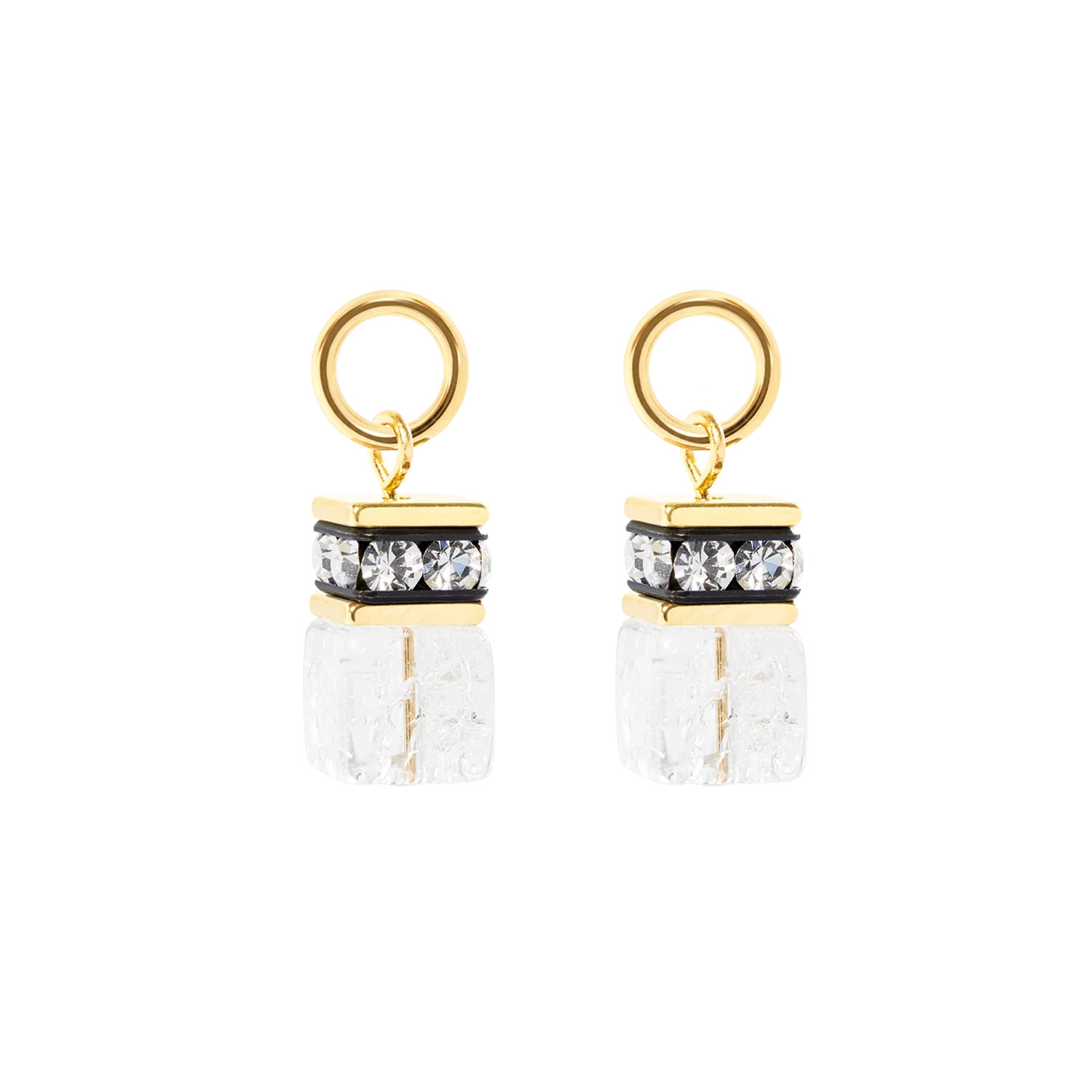 EAR ME UP Charm GeoCUBE® gold-crystal - Image 2