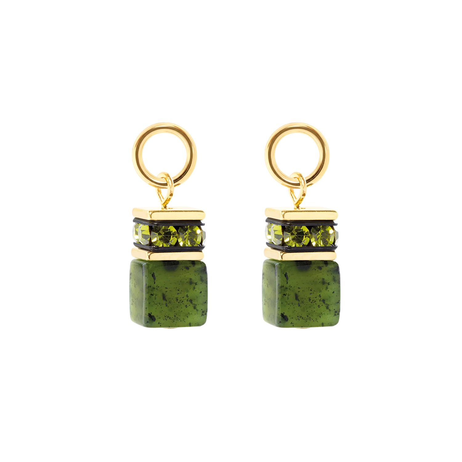 EAR ME UP Charm GeoCUBE® gold-green - Image 2