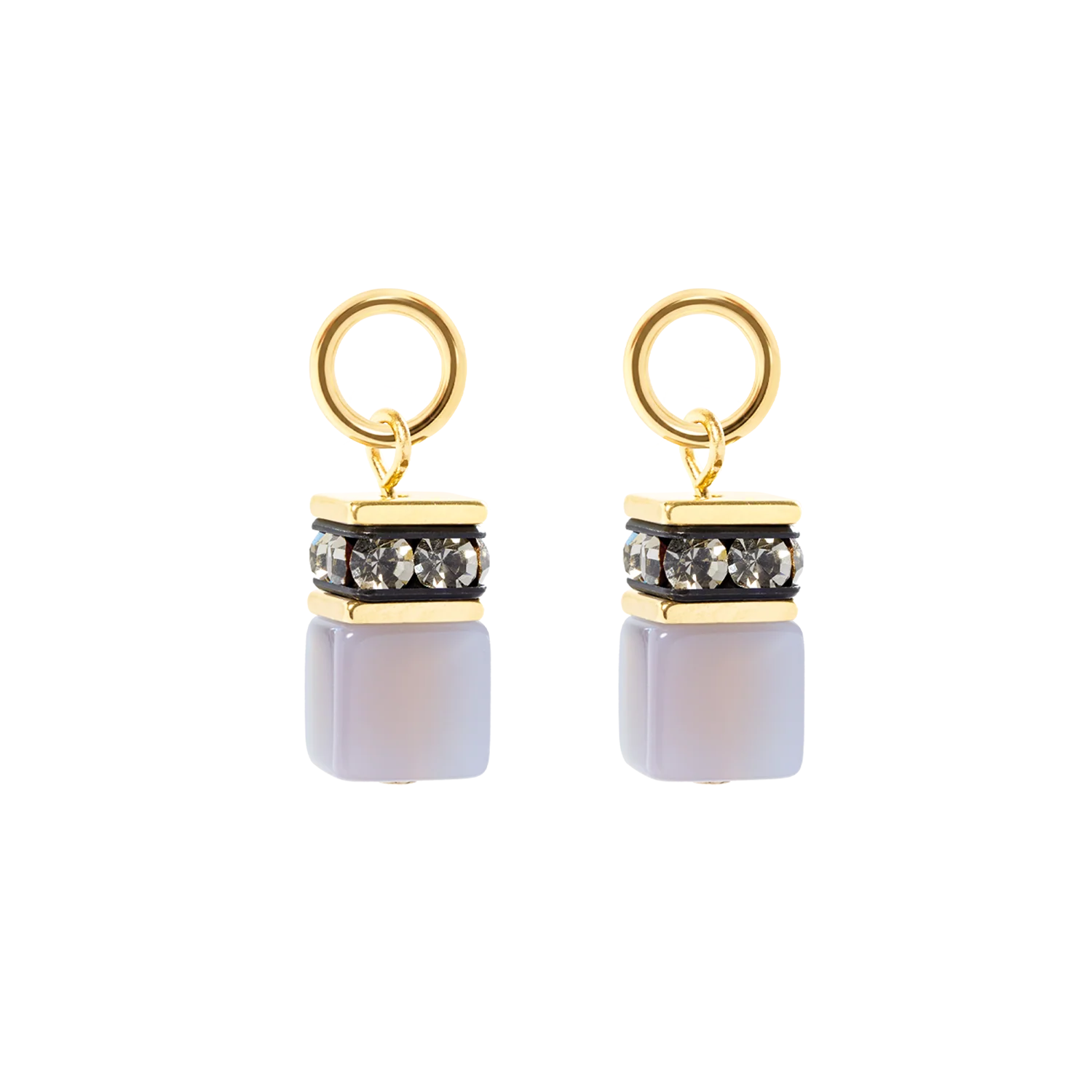 EAR ME UP Charm GeoCUBE® gold-grey - Image 2