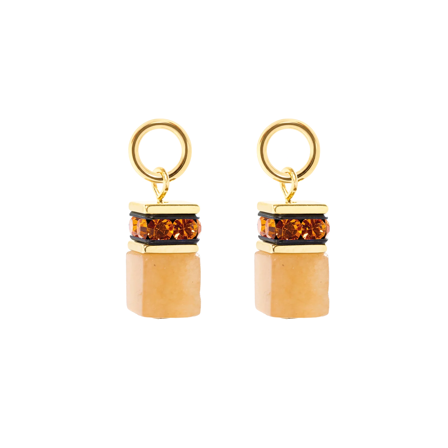 EAR ME UP Charm GeoCUBE® gold-orange - Image 2