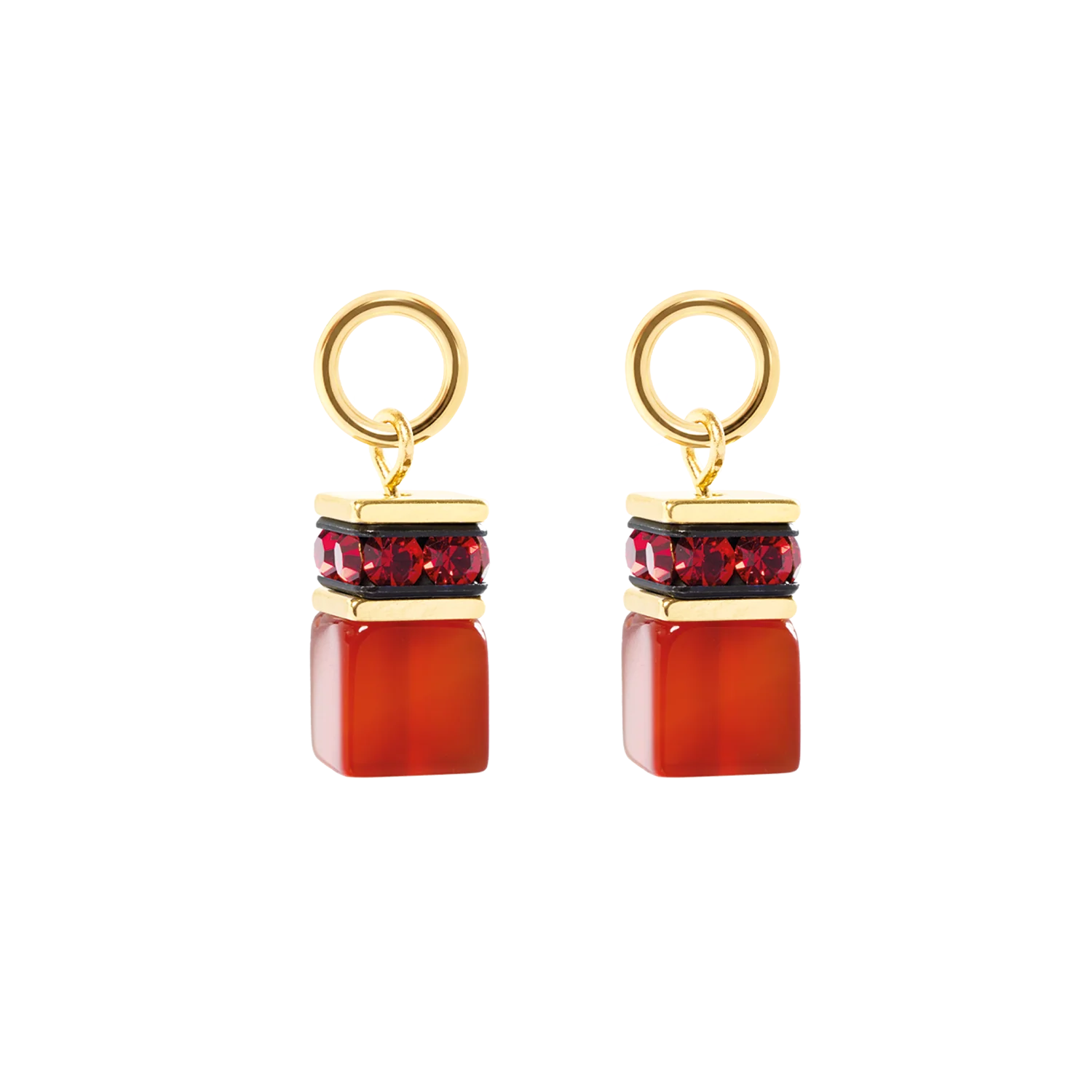 EAR ME UP Charm GeoCUBE® gold-red - Image 2