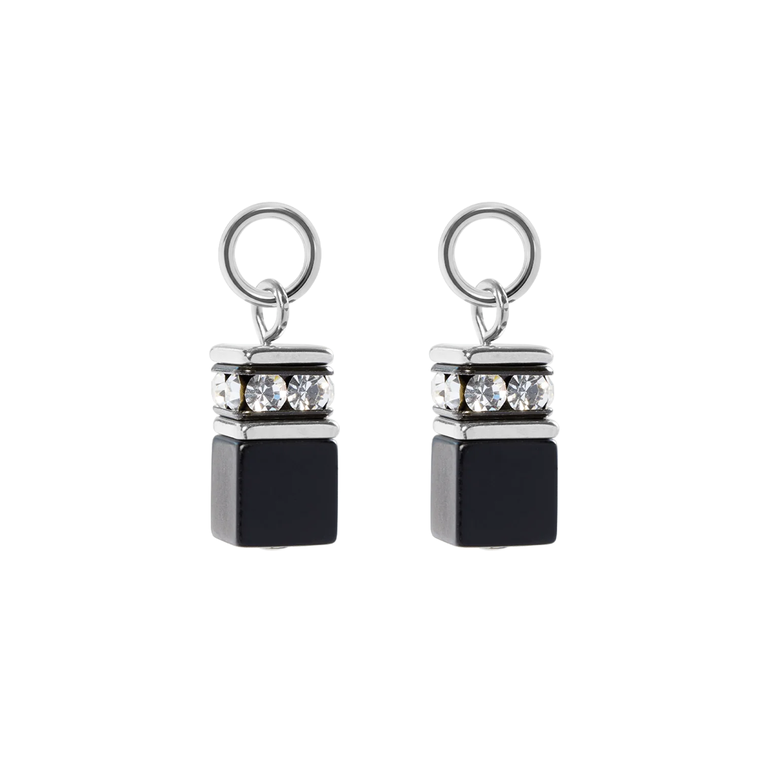 EAR ME UP Charm GeoCUBE® silver-black - Image 2