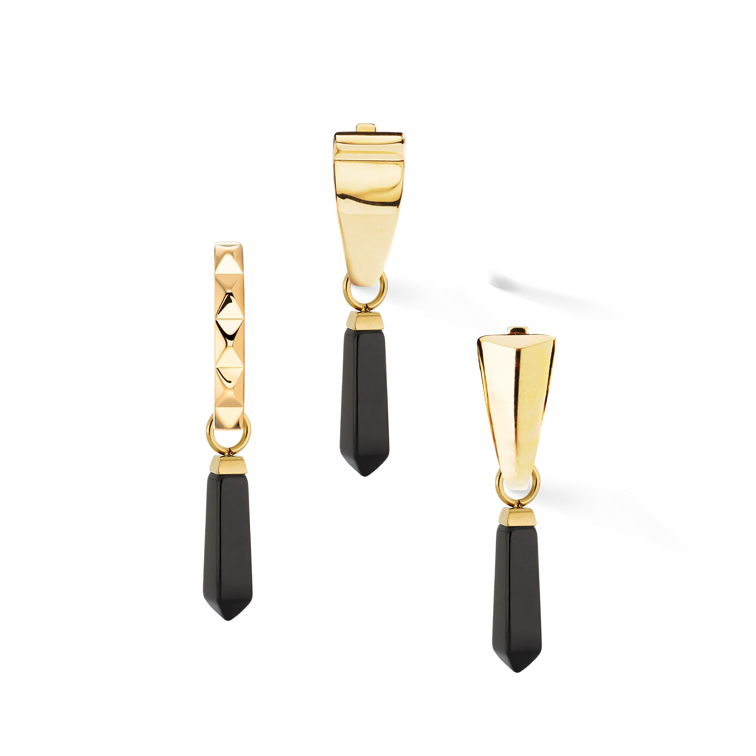 EAR ME UP Charm Obelisk Gold-Black - Image 4