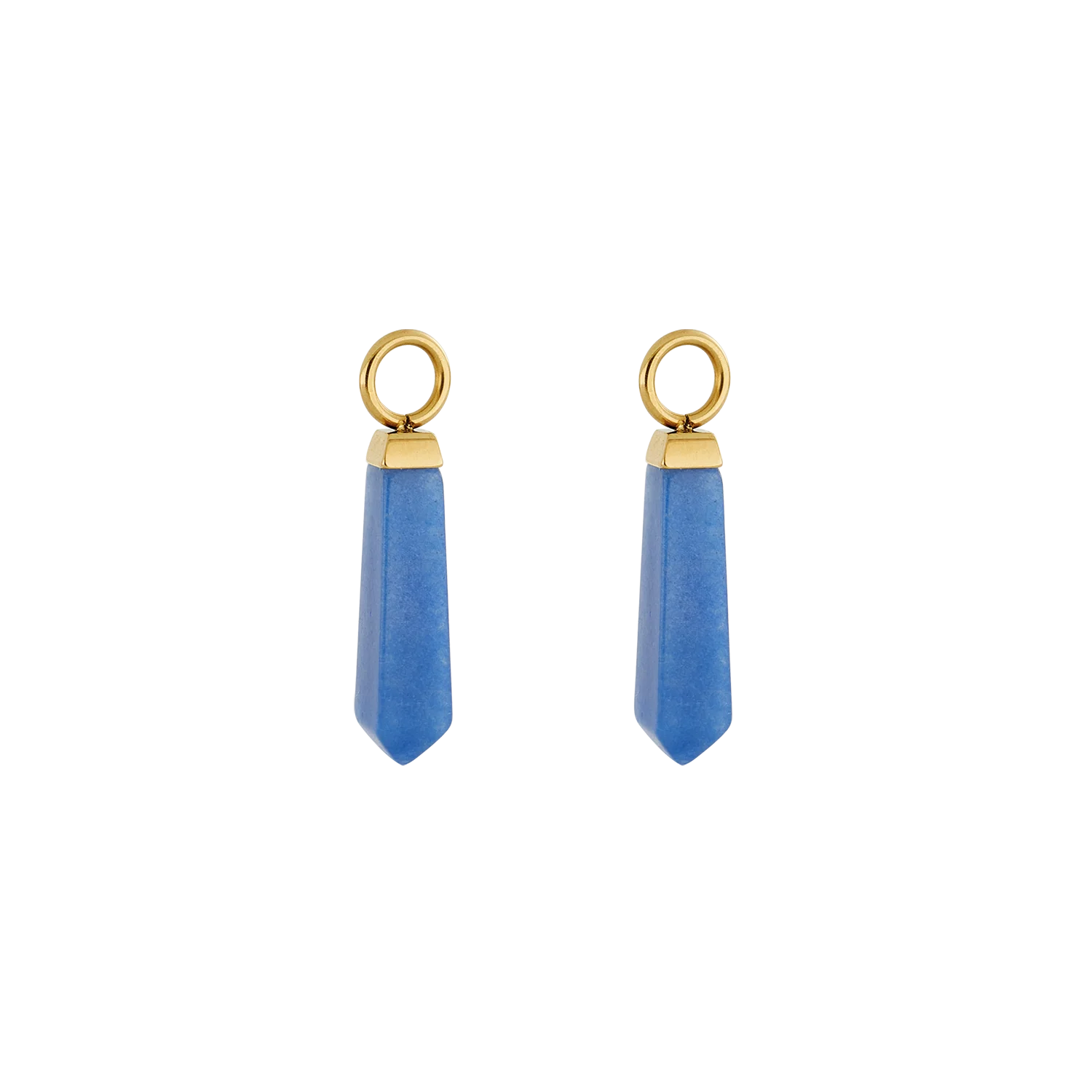 EAR ME UP Charm Obelisk Gold-Blue
