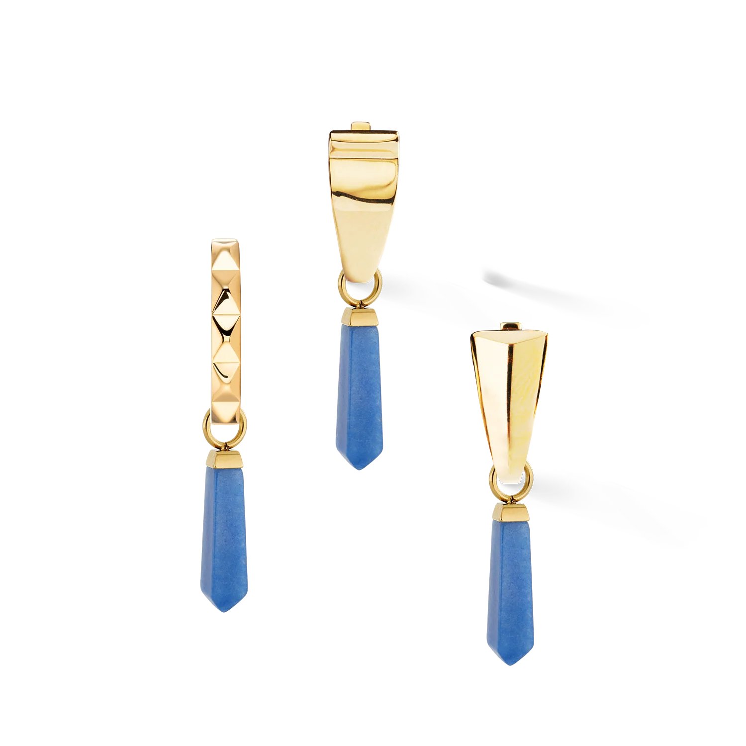 EAR ME UP Charm Obelisk Gold-Blue - Image 4