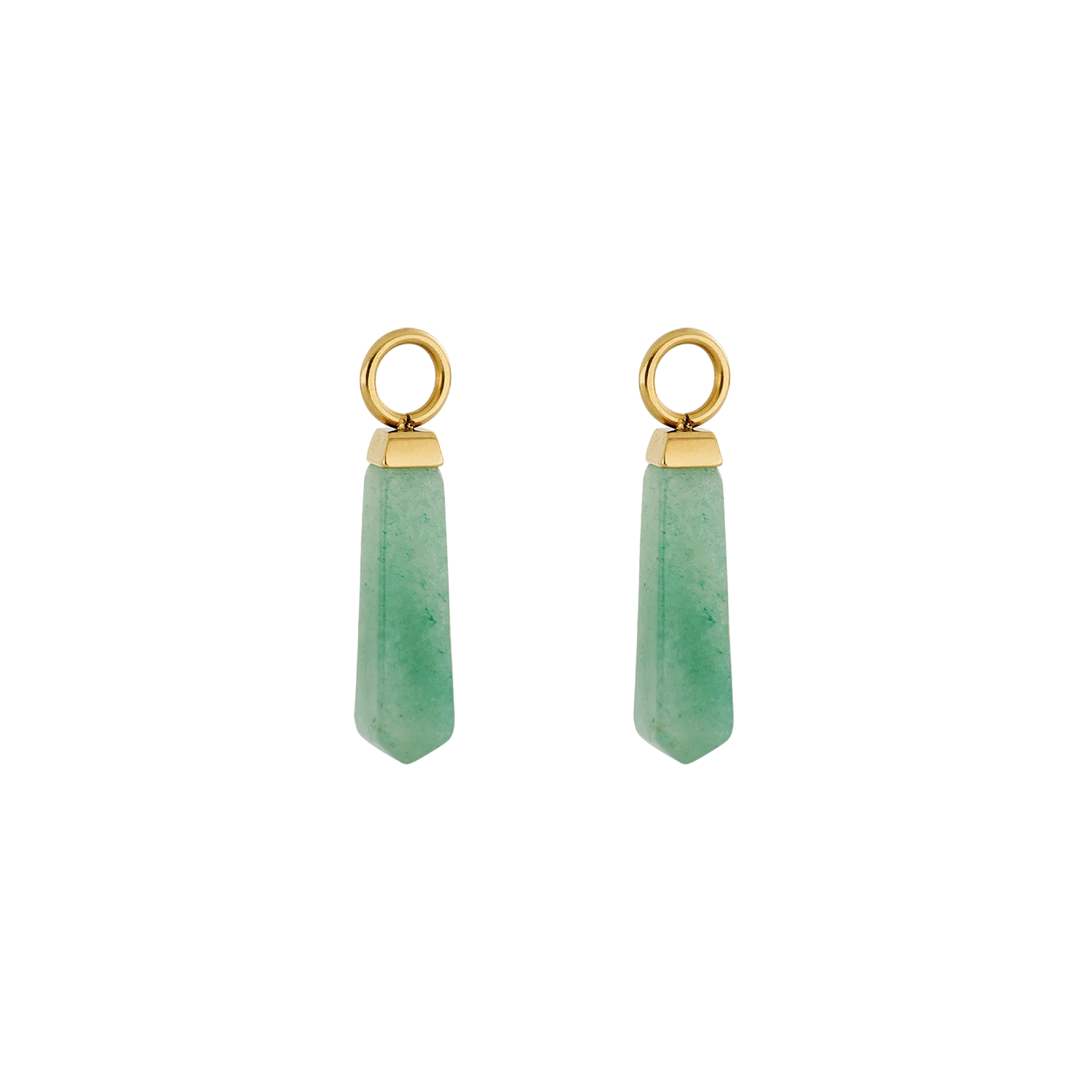 EAR ME UP Charm Obelisk Gold-Green