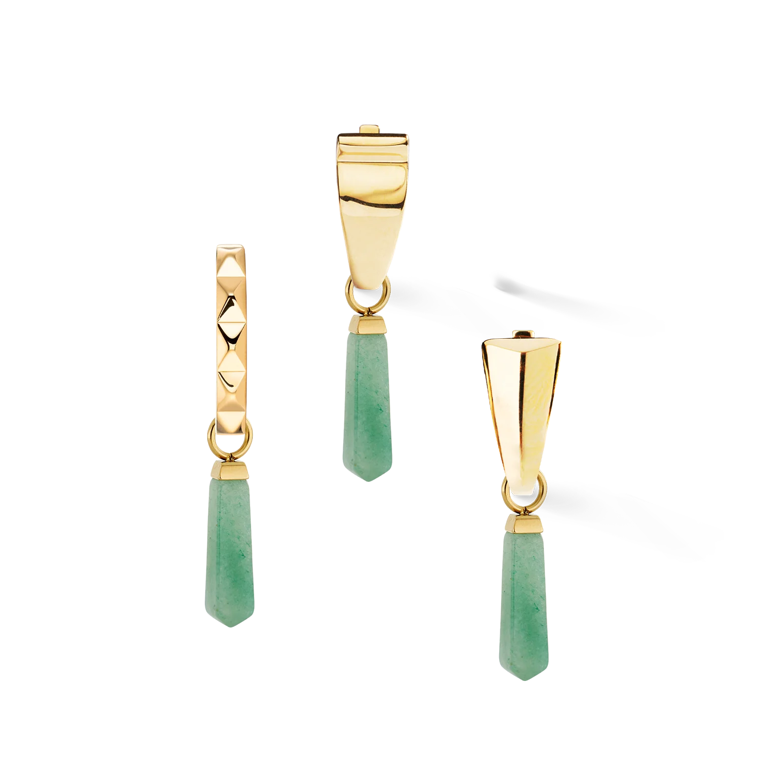 EAR ME UP Charm Obelisk Gold-Green - Image 4