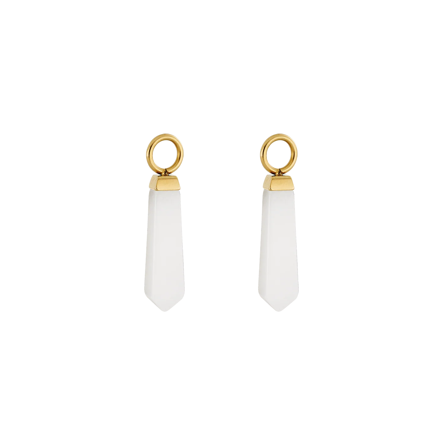 EAR ME UP Charm Obelisk Gold-White