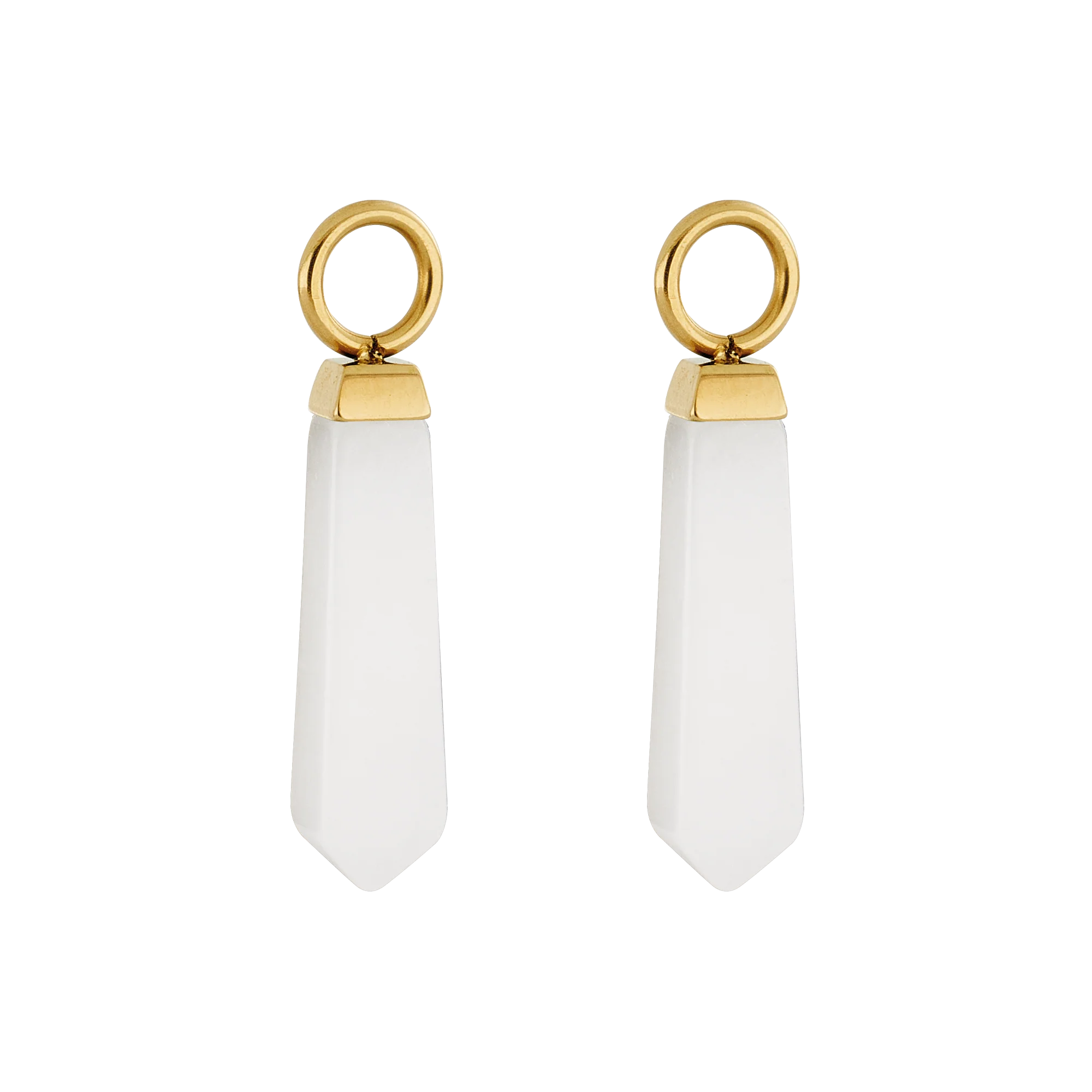 EAR ME UP Charm Obelisk Gold-White - Image 2