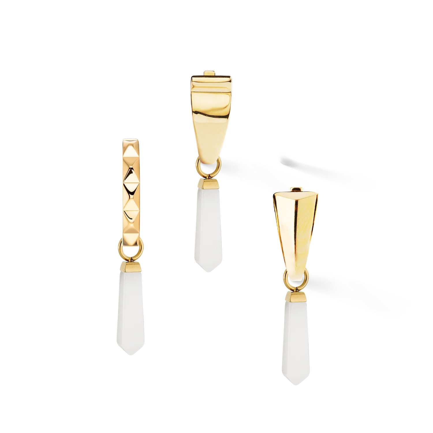 EAR ME UP Charm Obelisk Gold-White - Image 4