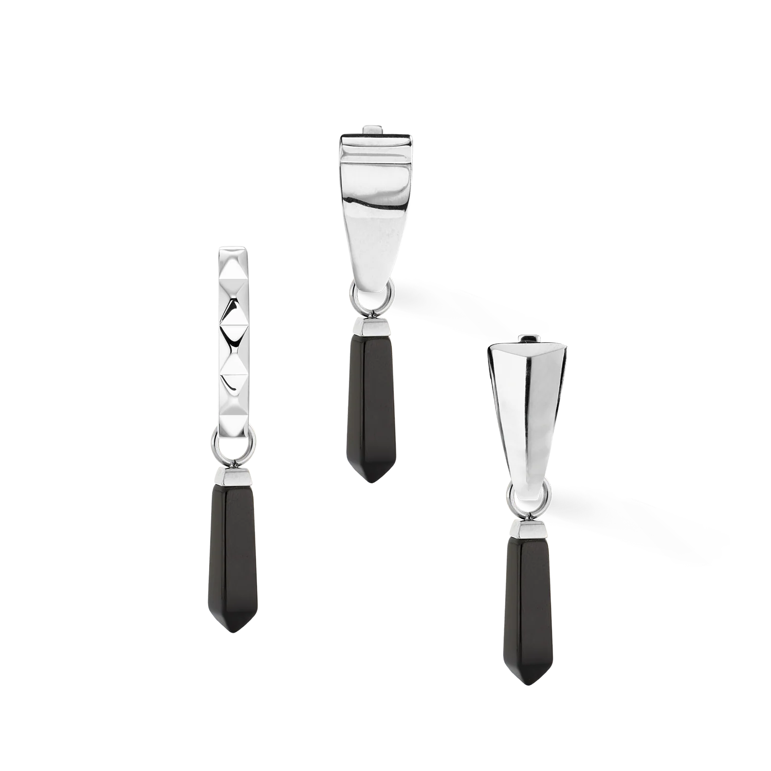 EAR ME UP Charm Obelisk Silver-Black - Image 4