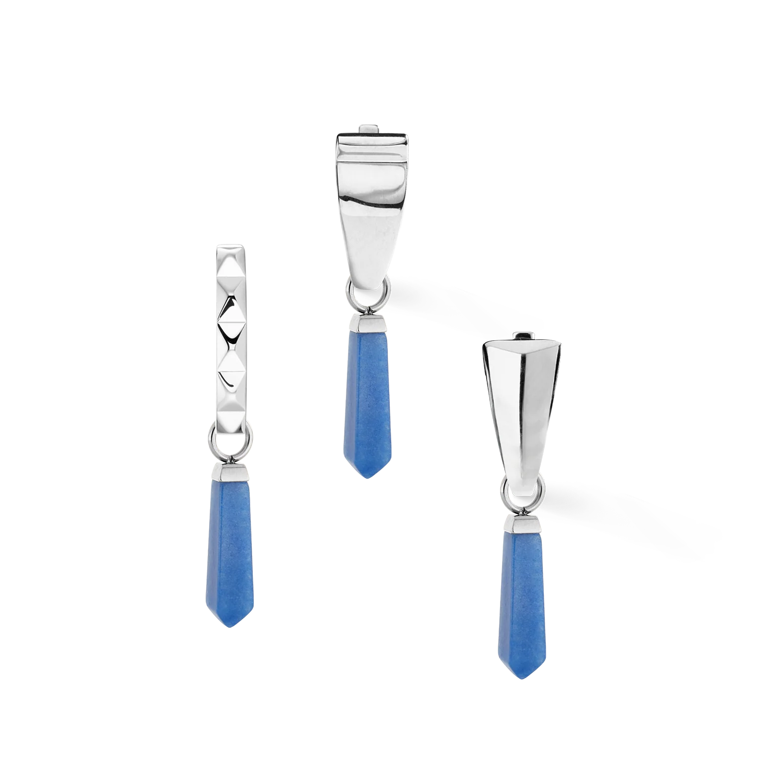 EAR ME UP Charm Obelisk Silver-Blue - Image 3