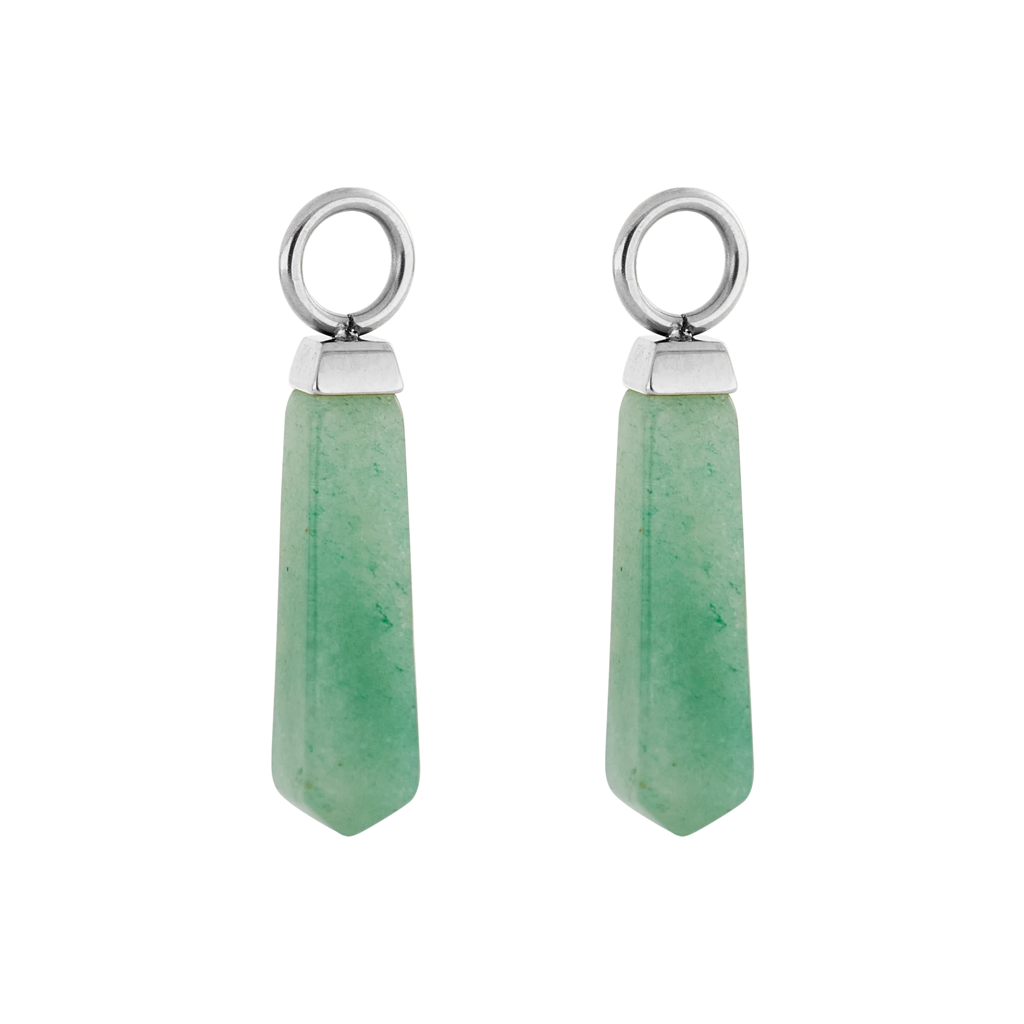 EAR ME UP Charm Obelisk Silver-Green - Image 2