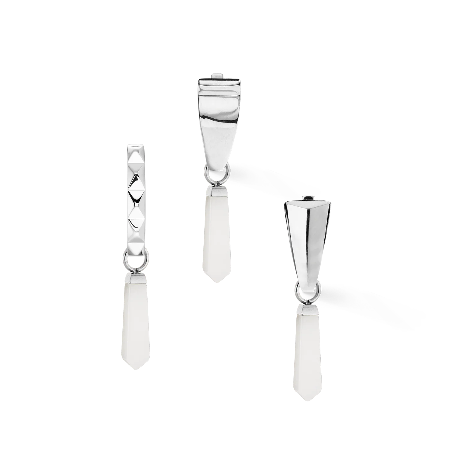 EAR ME UP Charm Obelisk Silver-White - Image 4