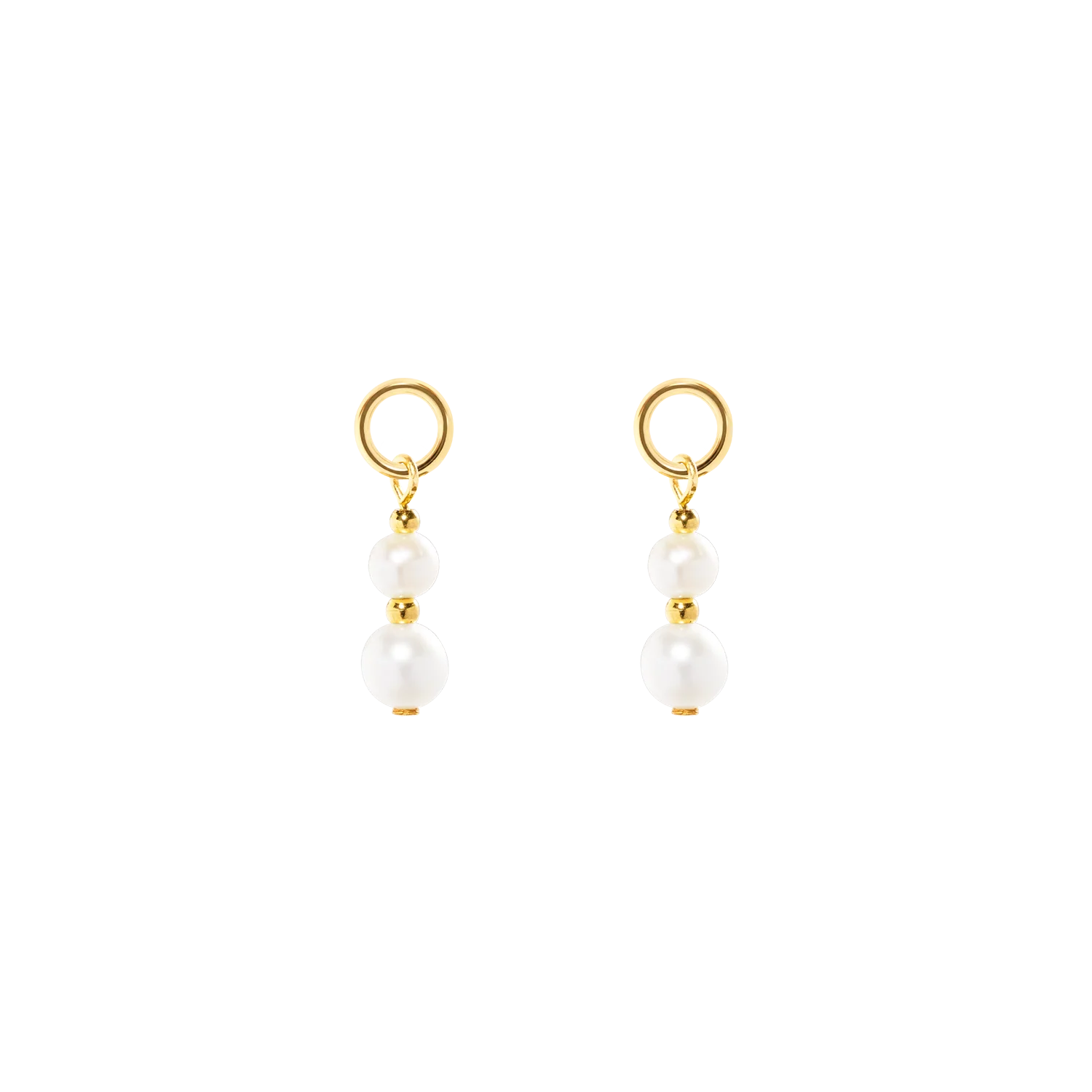 EAR ME UP Charm Pearls gold and white
