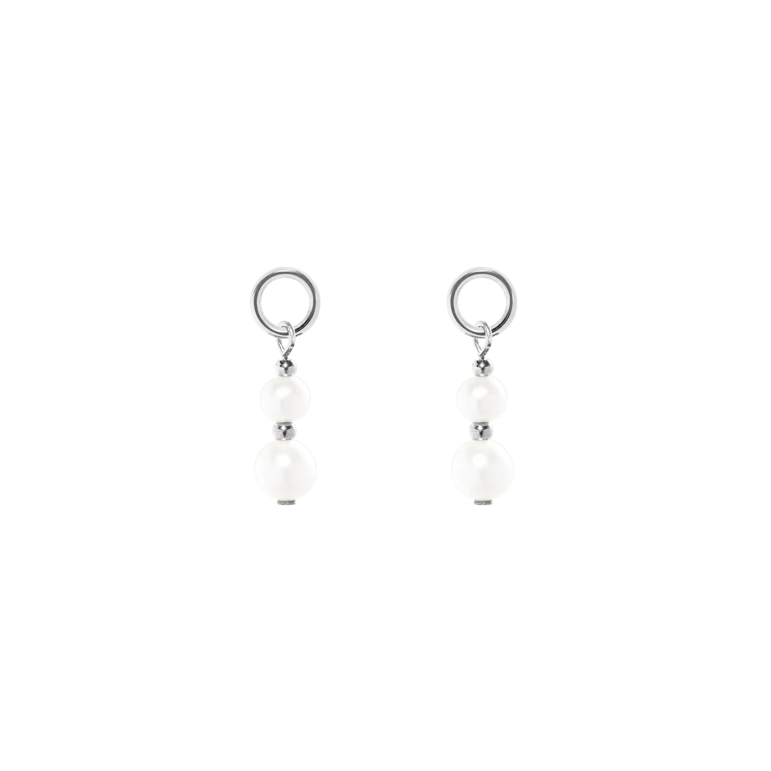 EAR ME UP Charm Pearls silver and white