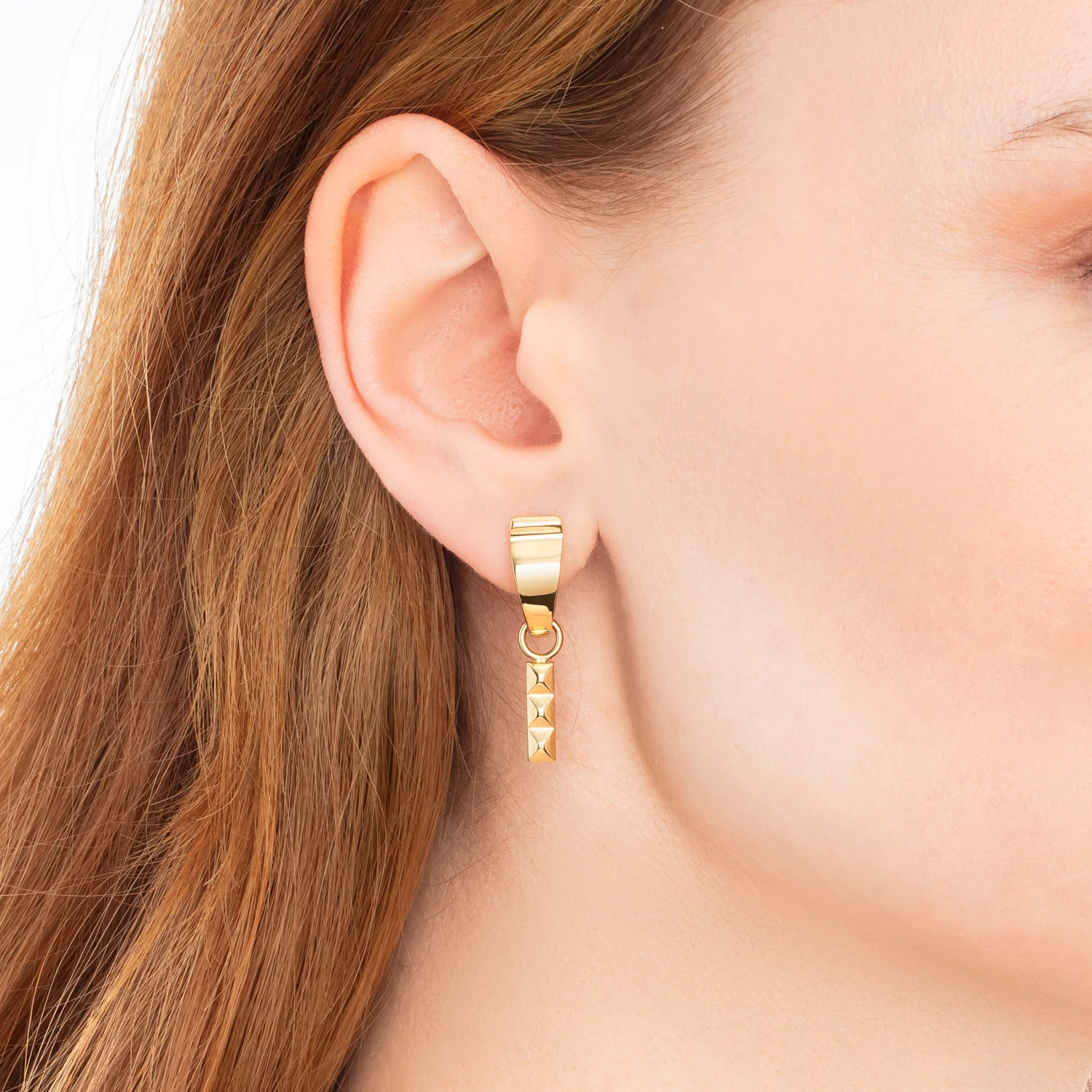 EAR ME UP Charm Spikes Trio Bar gold - Image 3