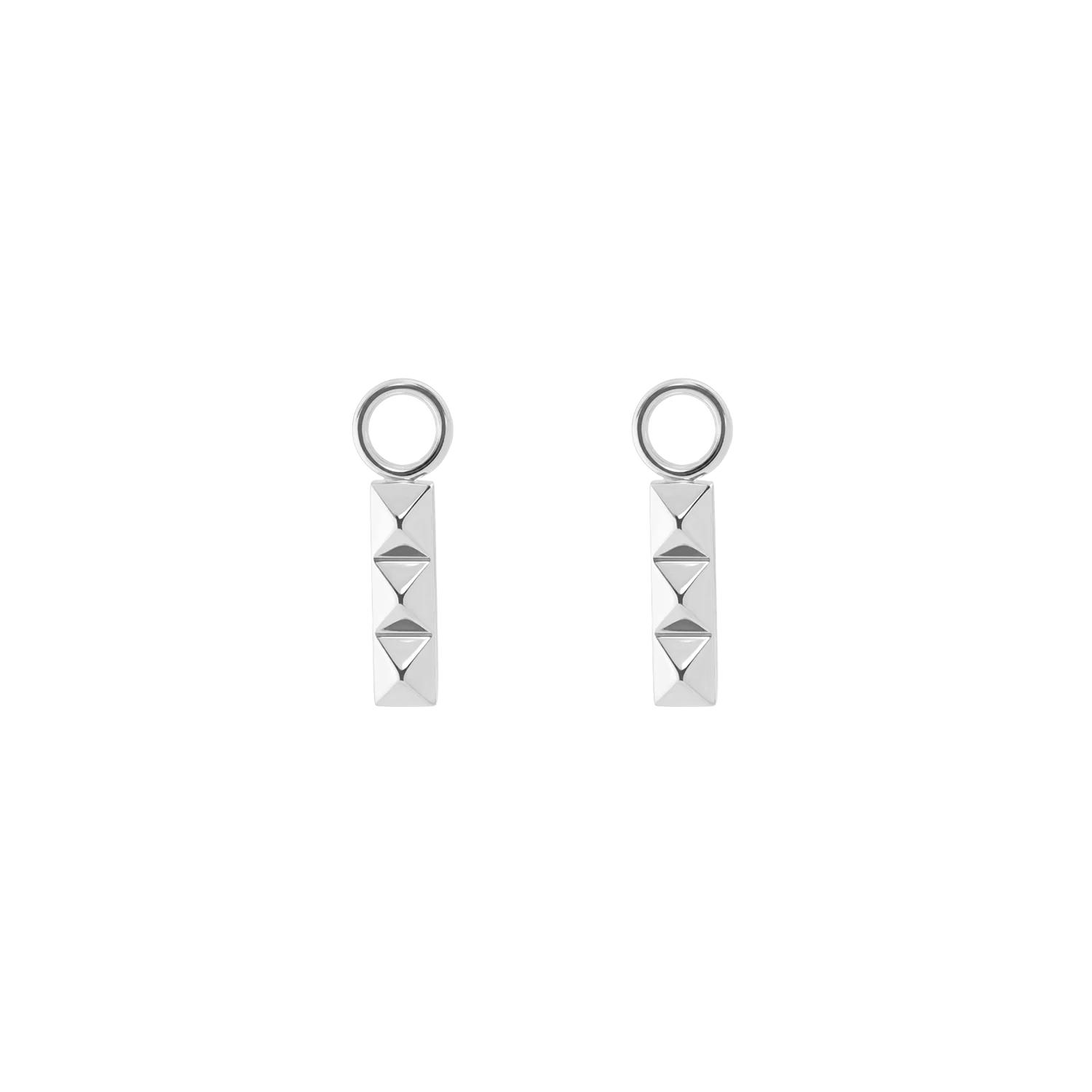 EAR ME UP Charm Spikes Trio Bar silver