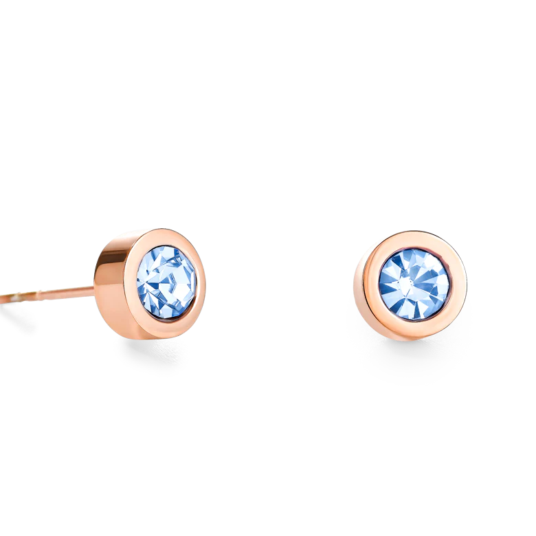 Earrings Crystal & stainless steel light blue - Image 2