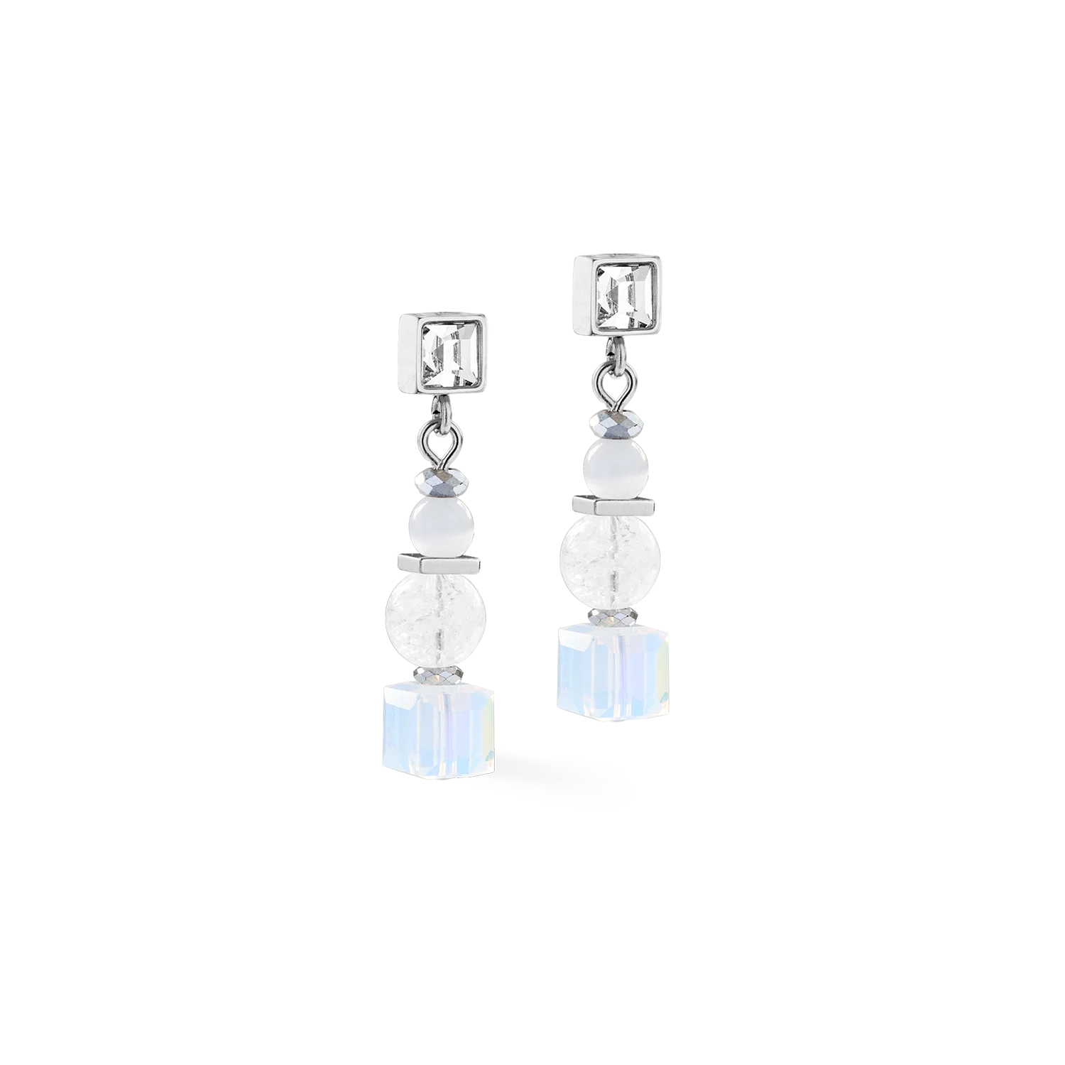 Earrings Cube Nexus silver-white - Image 2