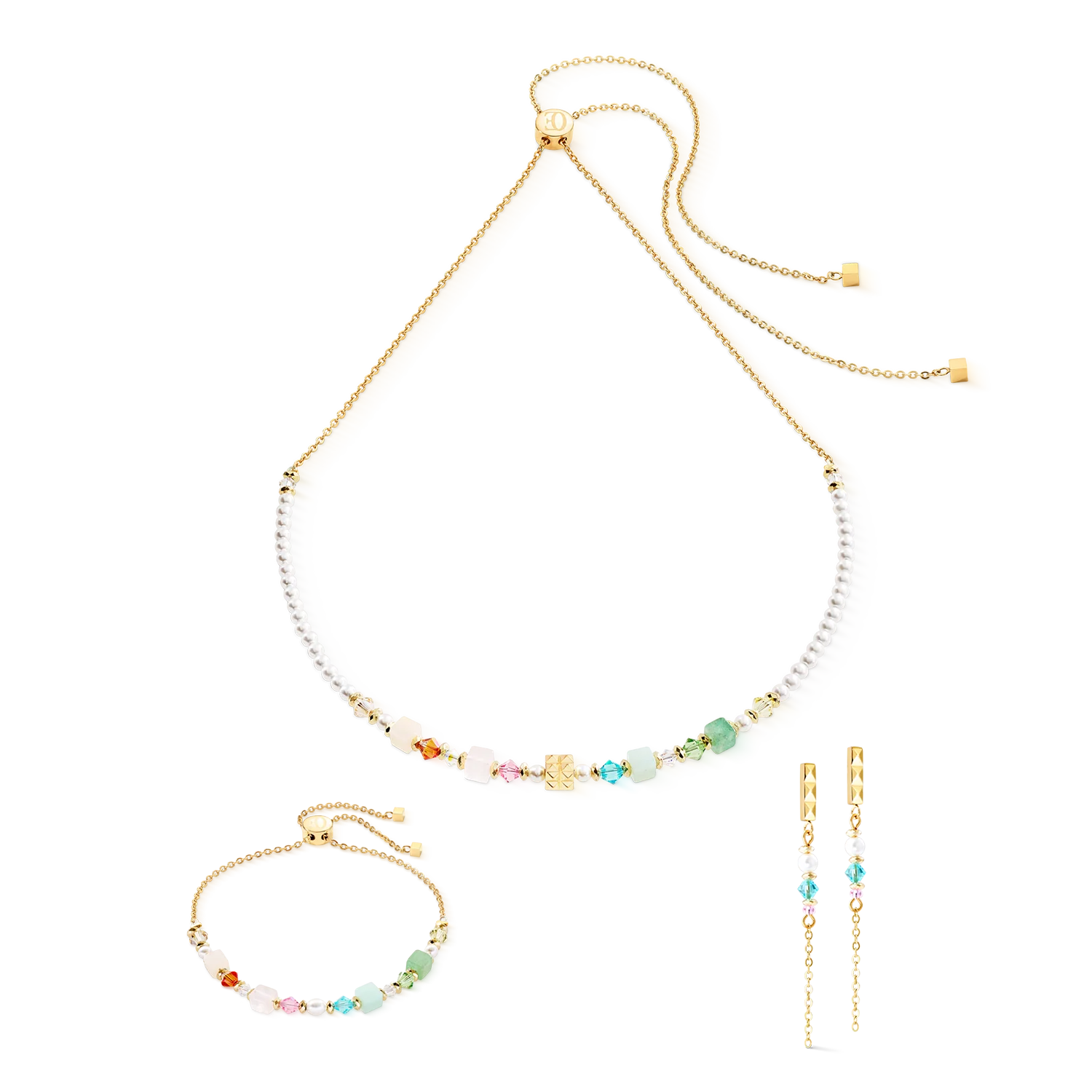 Earrings Cube Princess Fusion Blossom gold - Image 3