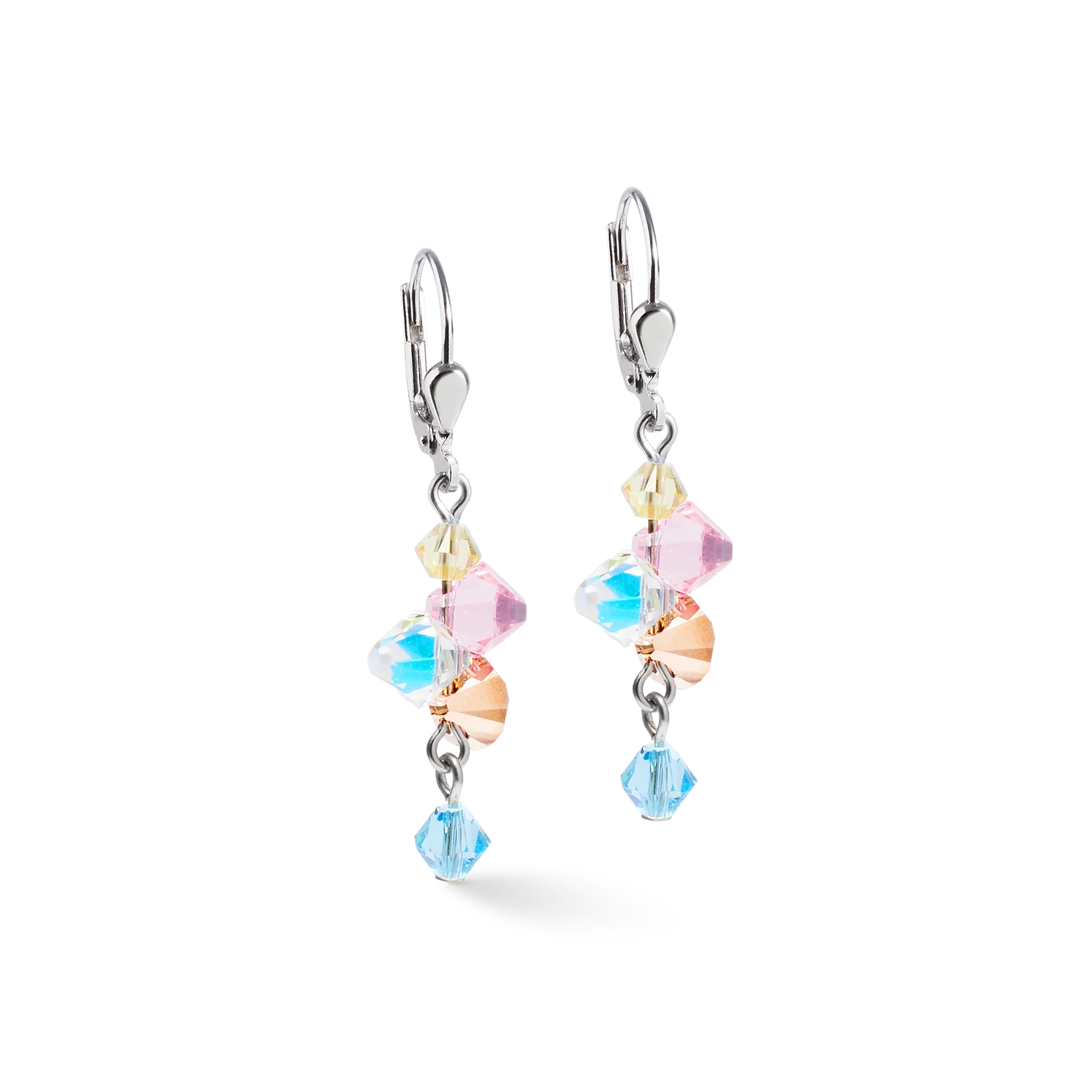 Earrings Dancing Crystals silver-pastel
