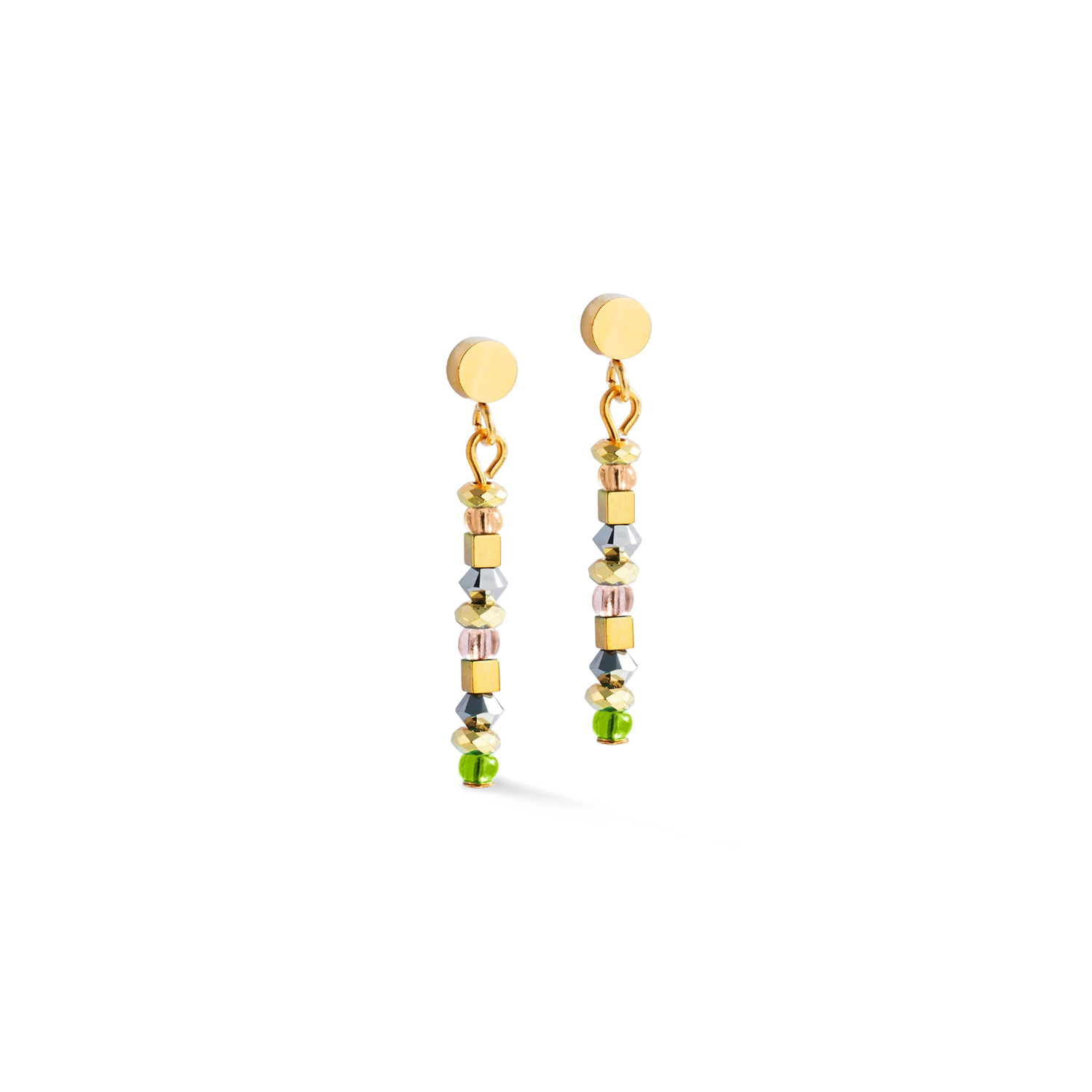 Earrings golden Whisper brown-olive