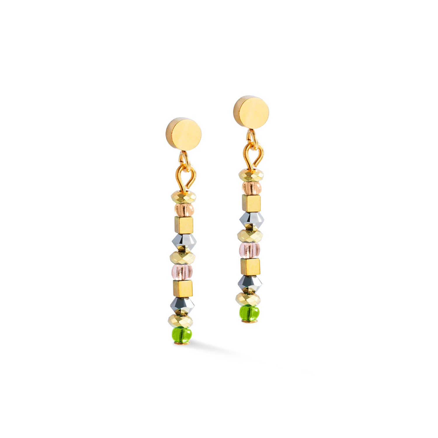 Earrings golden Whisper brown-olive - Image 2