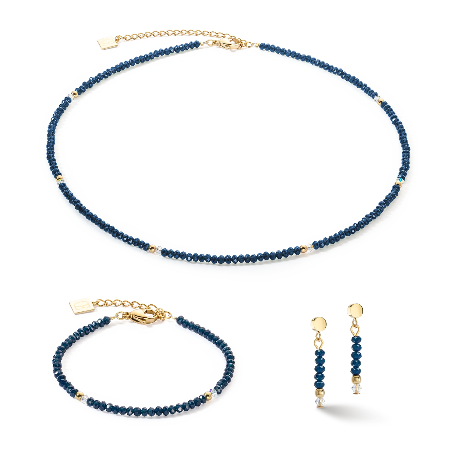 Earrings Little Twinkle gold-dark blue - Image 3