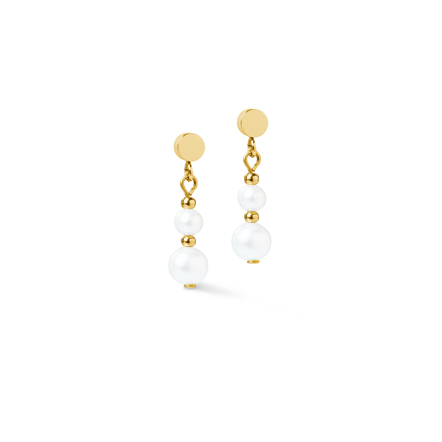 Earrings Pearl & Spike Drop gold