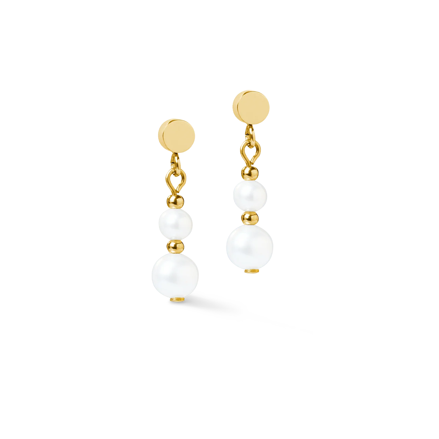 Earrings Pearl & Spike Drop gold - Image 2
