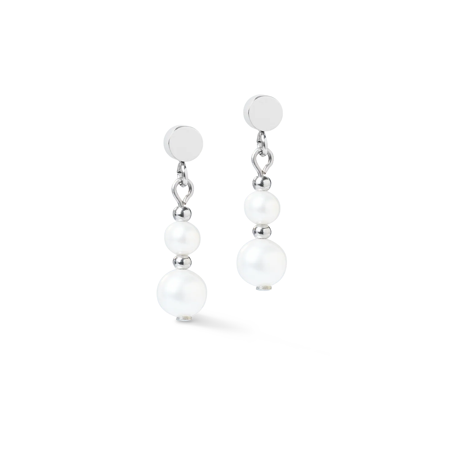 Earrings Pearl & Spikes Drop silver - Image 2