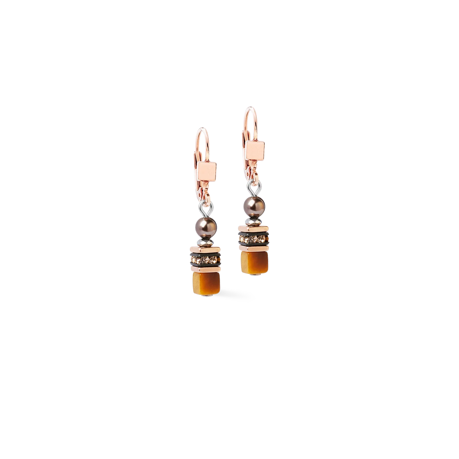 Earrings Princess Earth Glow rose gold-brown