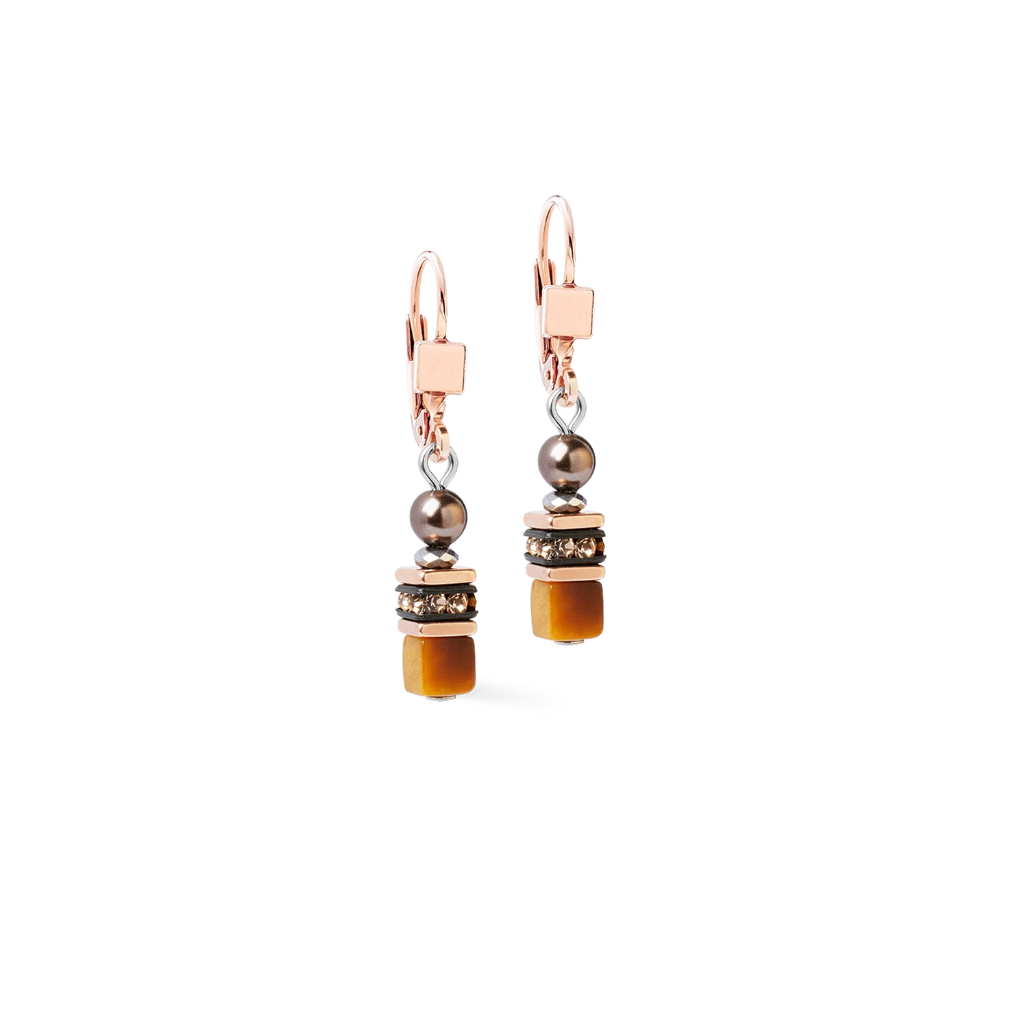 Earrings Princess Earth Glow rose gold-brown - Image 2