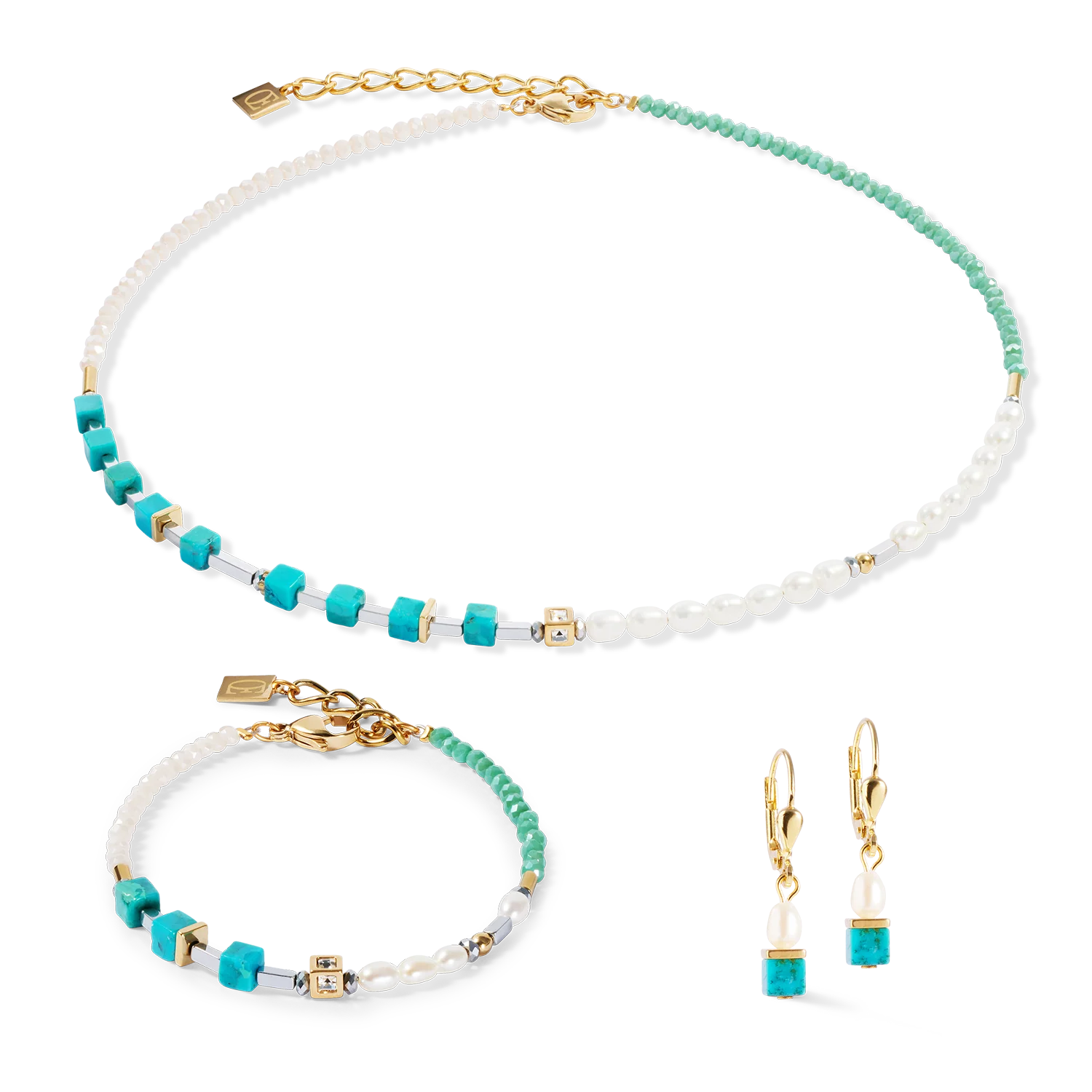 Earrings Princess Fusion Pearls turquoise - Image 3