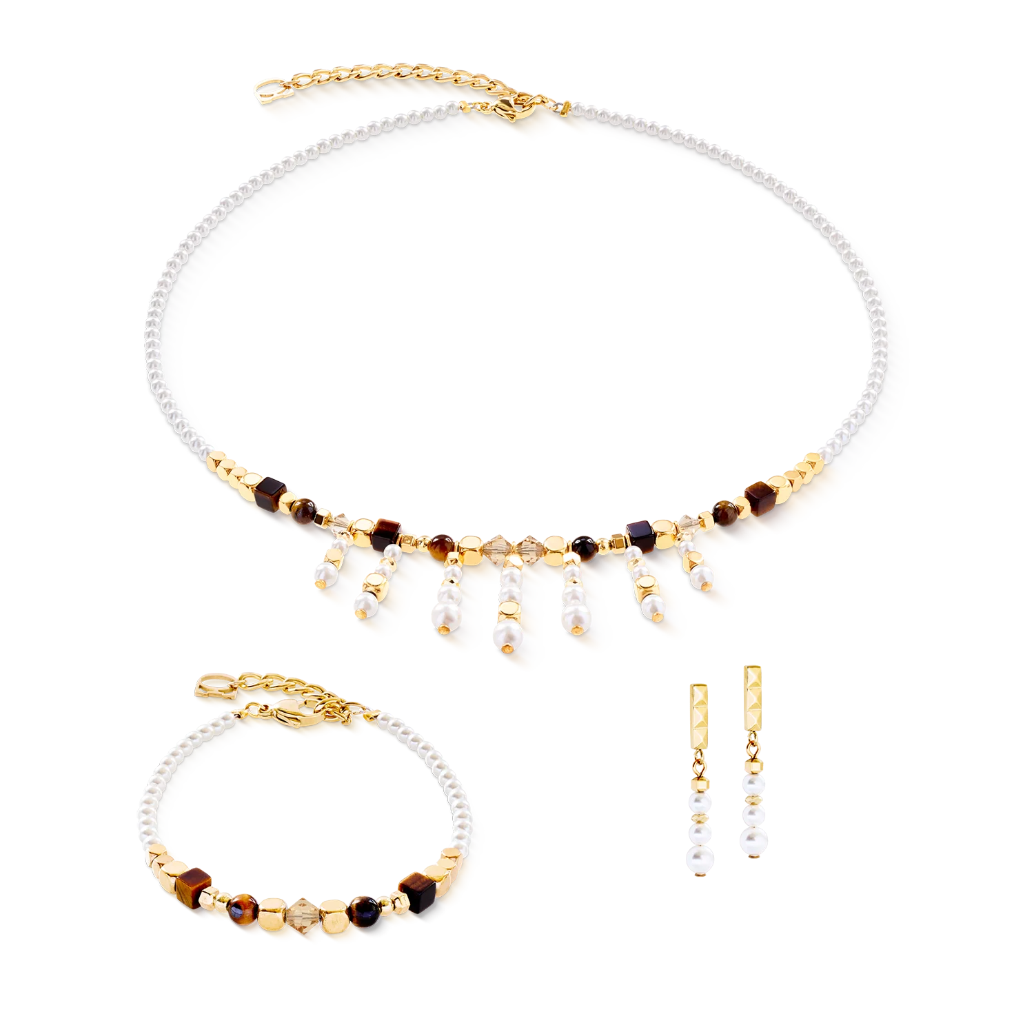 Earrings Princess Sunray gold-brown - Image 3
