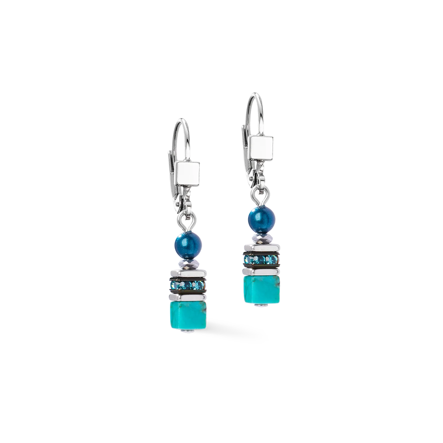 Earrings Princess Teal Glow silver - Image 2
