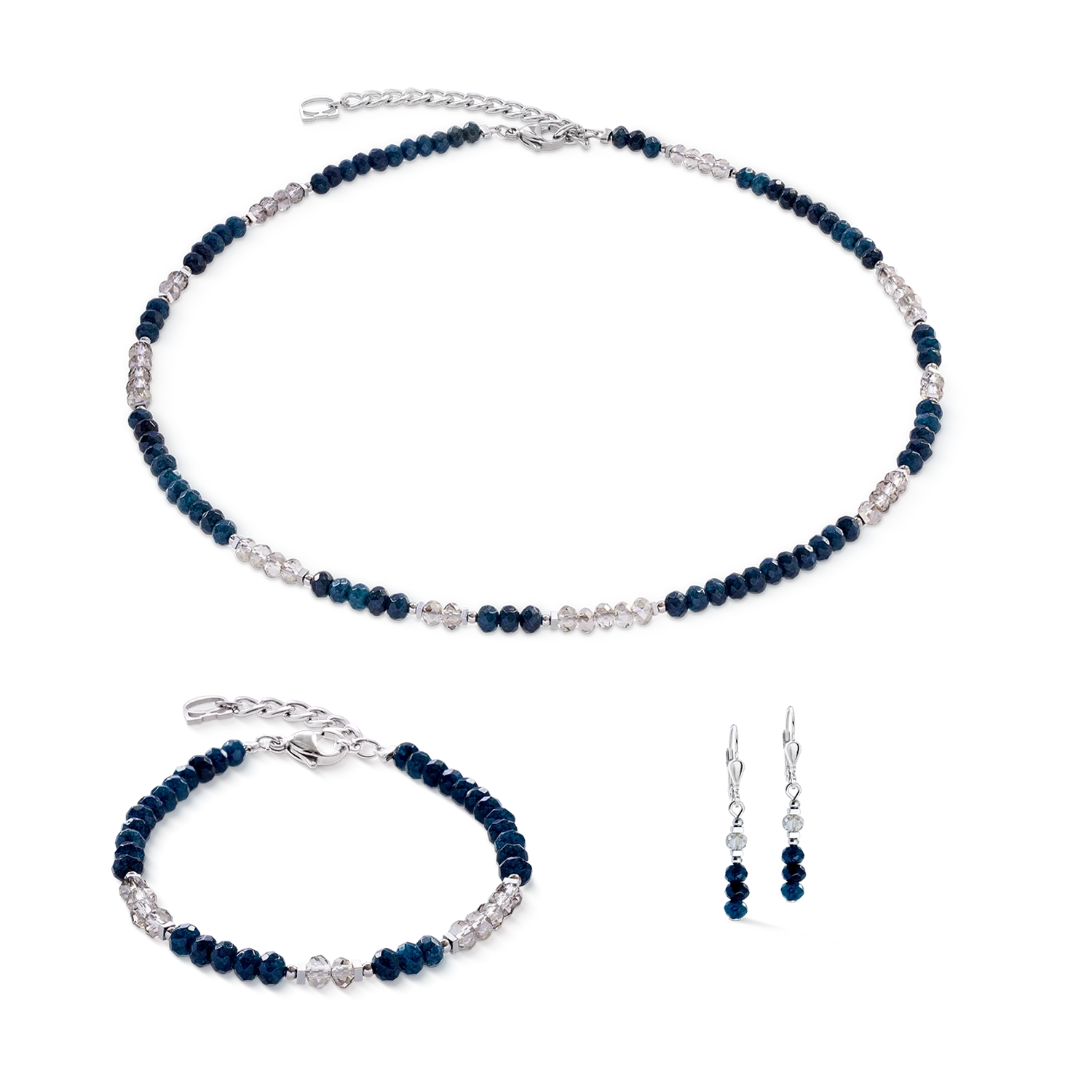 Earrings Rhythm Jade Navy silver - Image 3