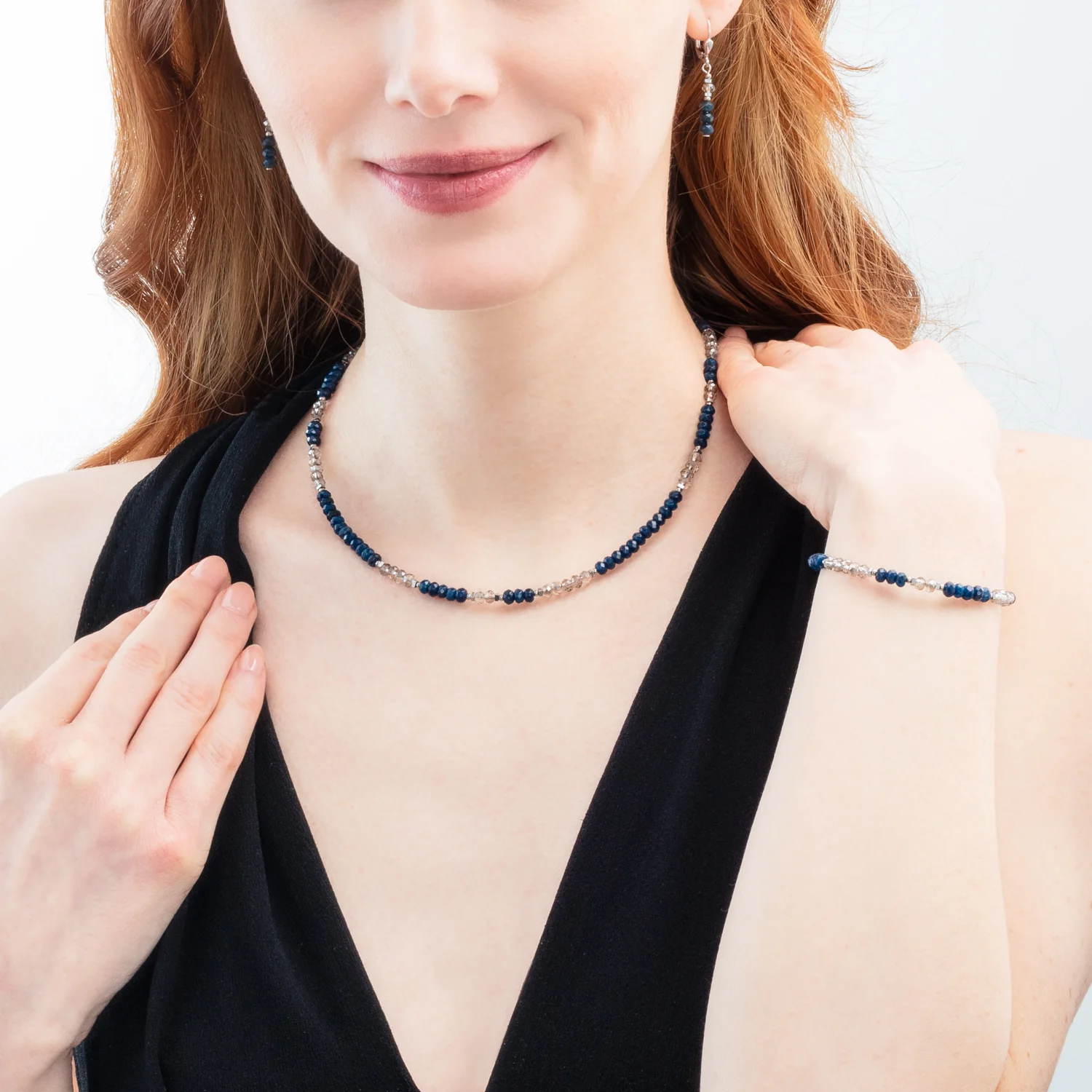 Earrings Rhythm Jade Navy silver - Image 4