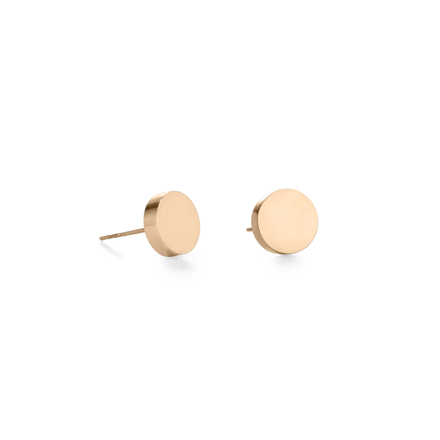 Earrings Round stainless steel rose gold