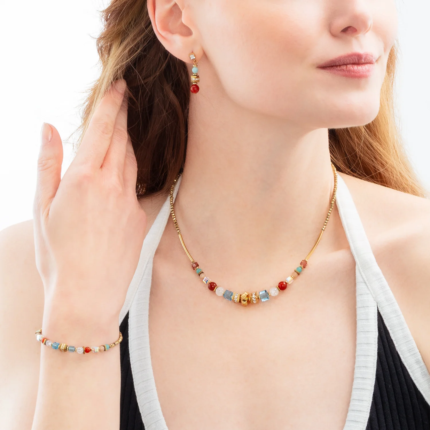 Earrings Shape Mix Nexus gold-multicolour - Image 4