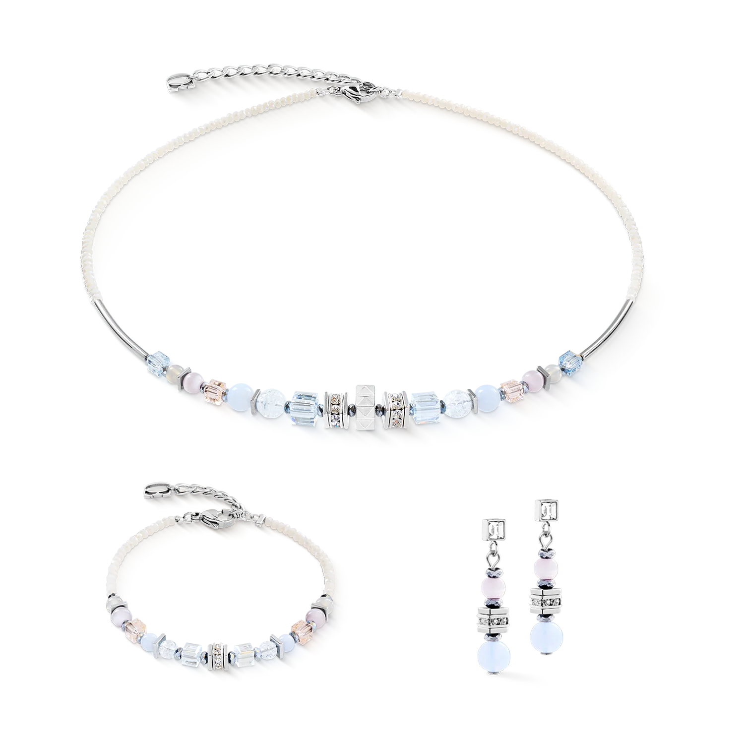 Earrings Shape Mix Nexus silver-pastel - Image 3