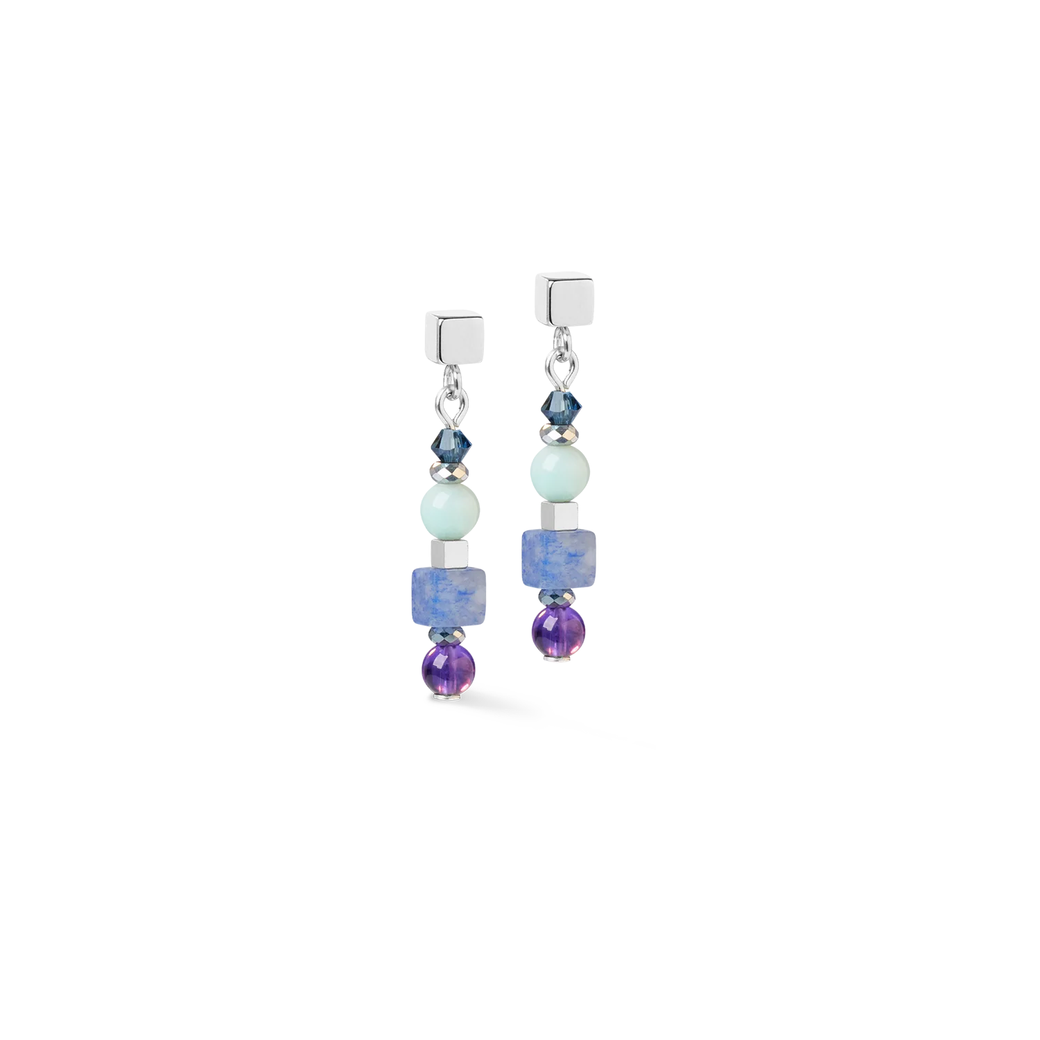 Earrings Shape Mix Spikes Blue Moon