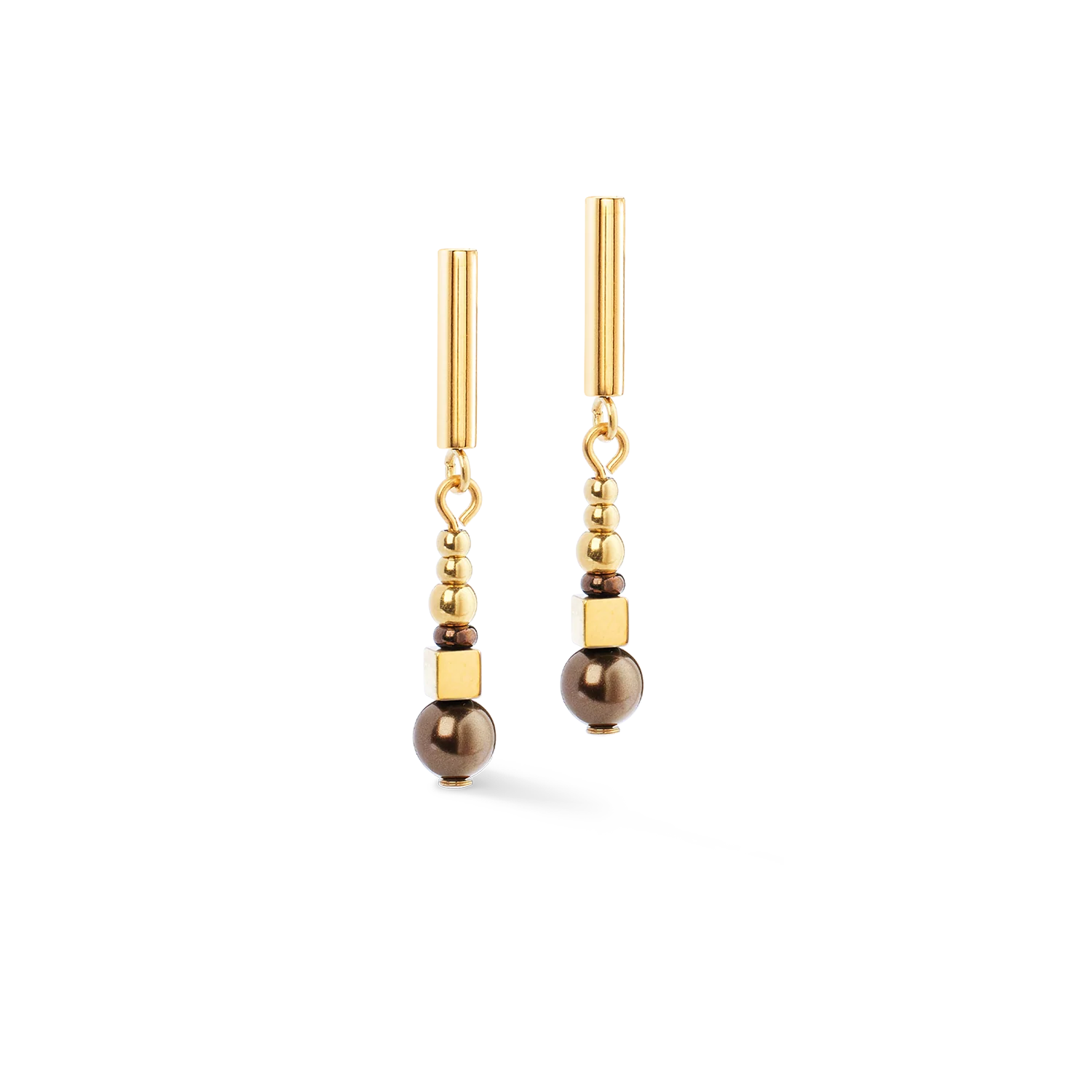 Earrings Shimmering Princess Pearls gold-brown - Image 2