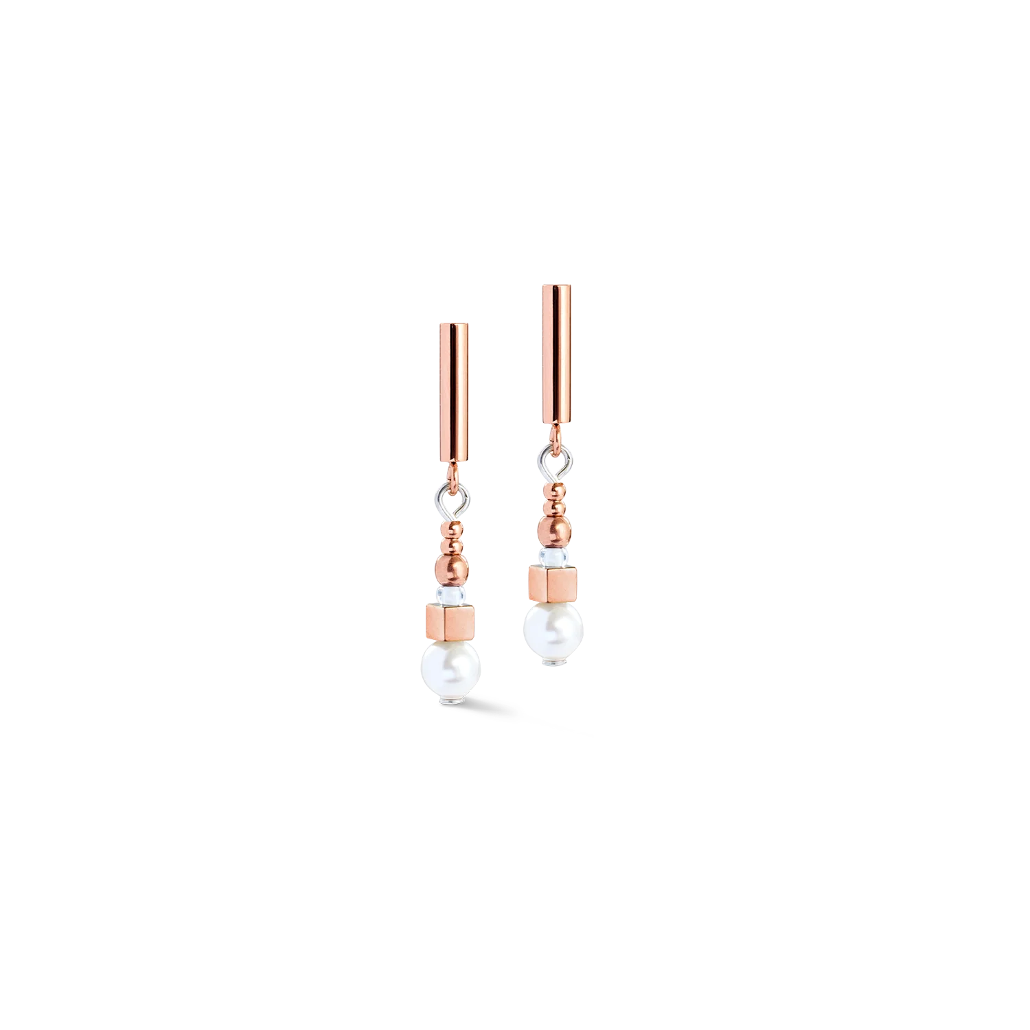 Earrings Shimmering Princess Pearls rose gold-white